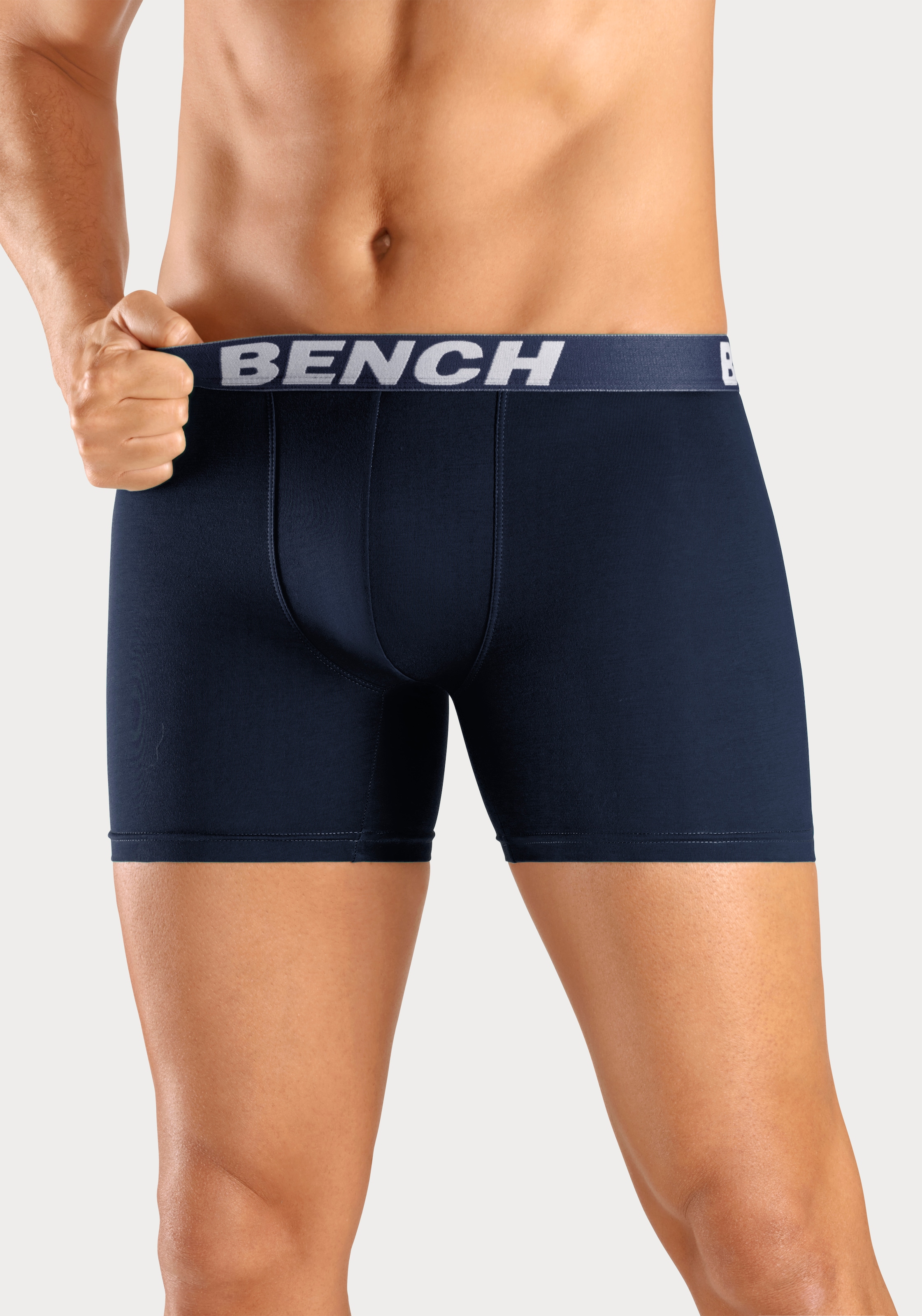 Bench. Boxer »Boxershorts für Herren«, (Packung, 4 St.), Unterhose mit längerer Beinform aus Baumwollmischung
