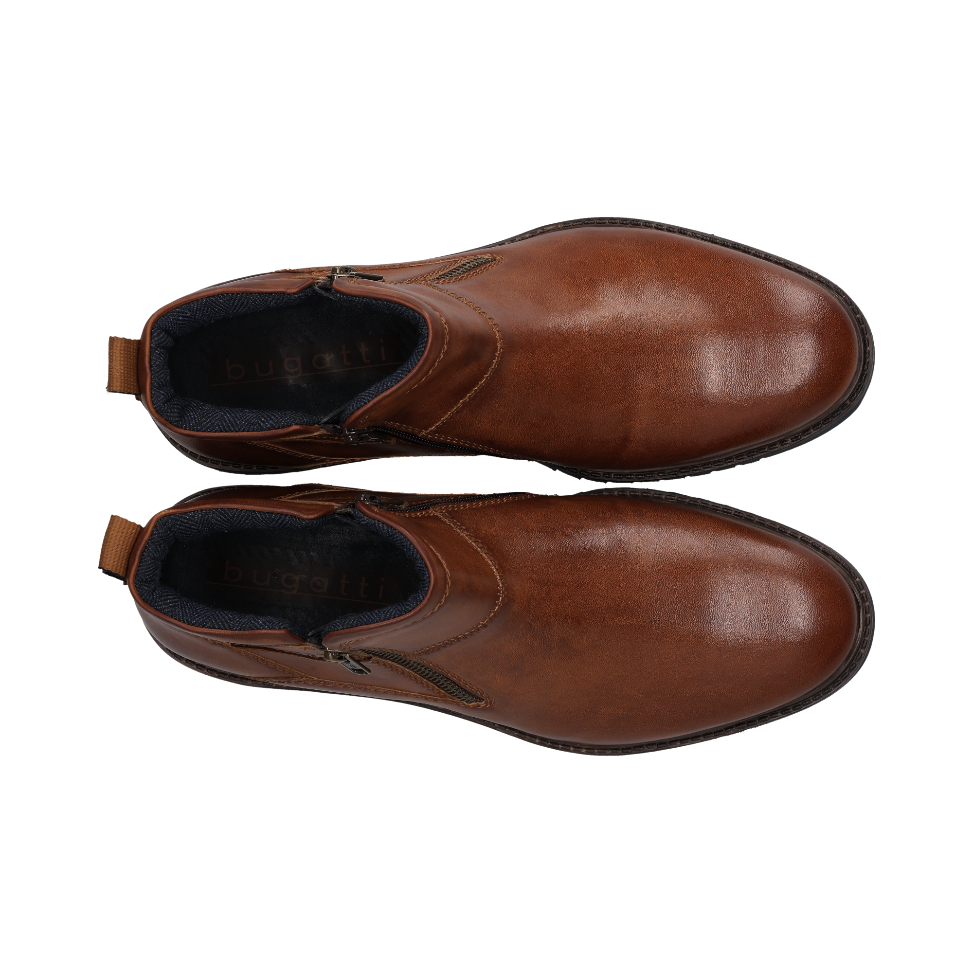 bugatti Stiefelette  Klassik-Boots mit zwei Reißverschlüssen