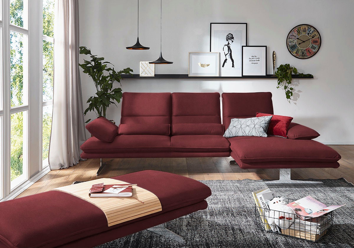 W.SCHILLIG Ecksofa »broadway, Designsofa mit tollem Sitzkomfort, L-Form«, S günstig online kaufen