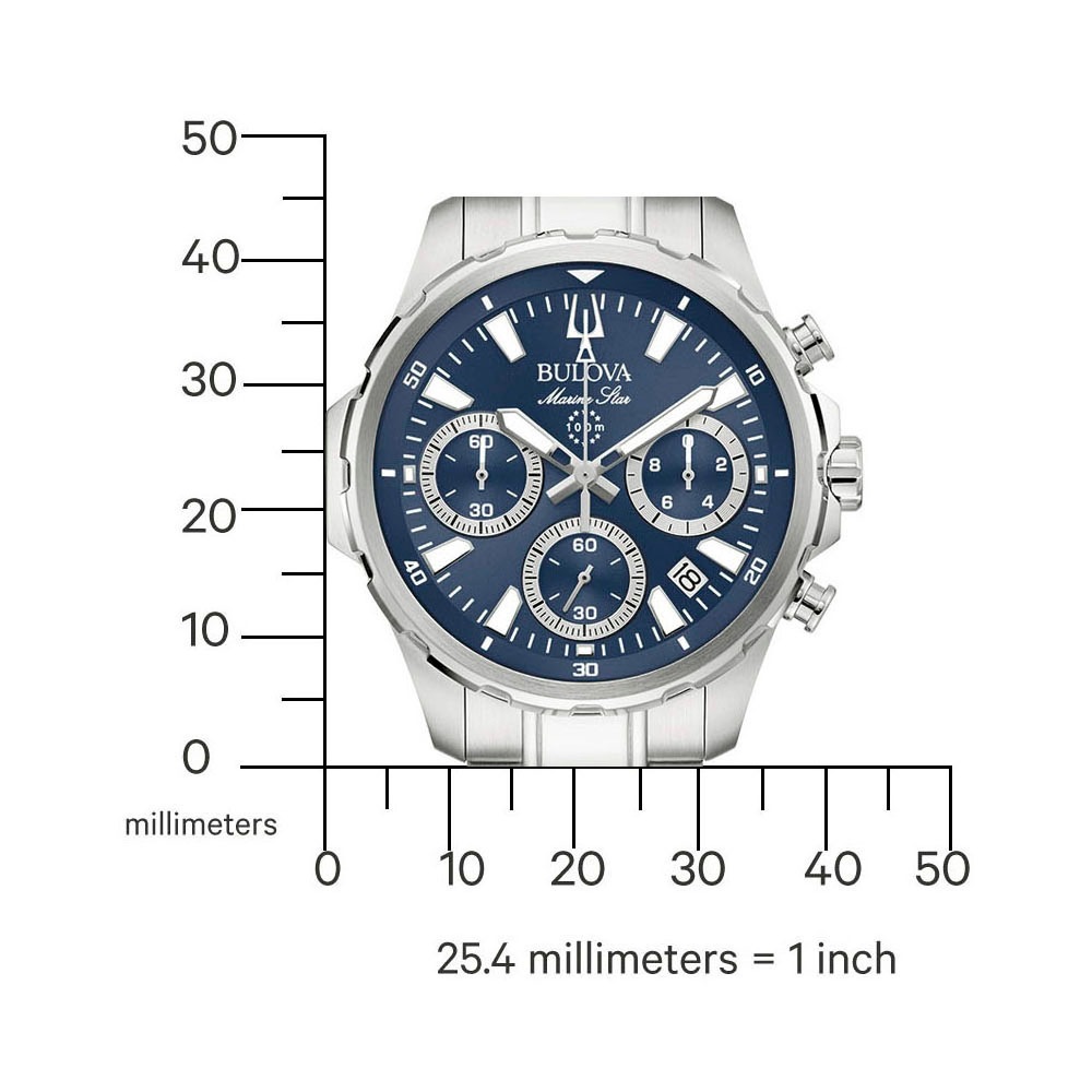 Bulova Chronograph »Marine Star Series B«, Quarzuhr, Armbanduhr, Herrenuhr, Edelstahlarmband, analog