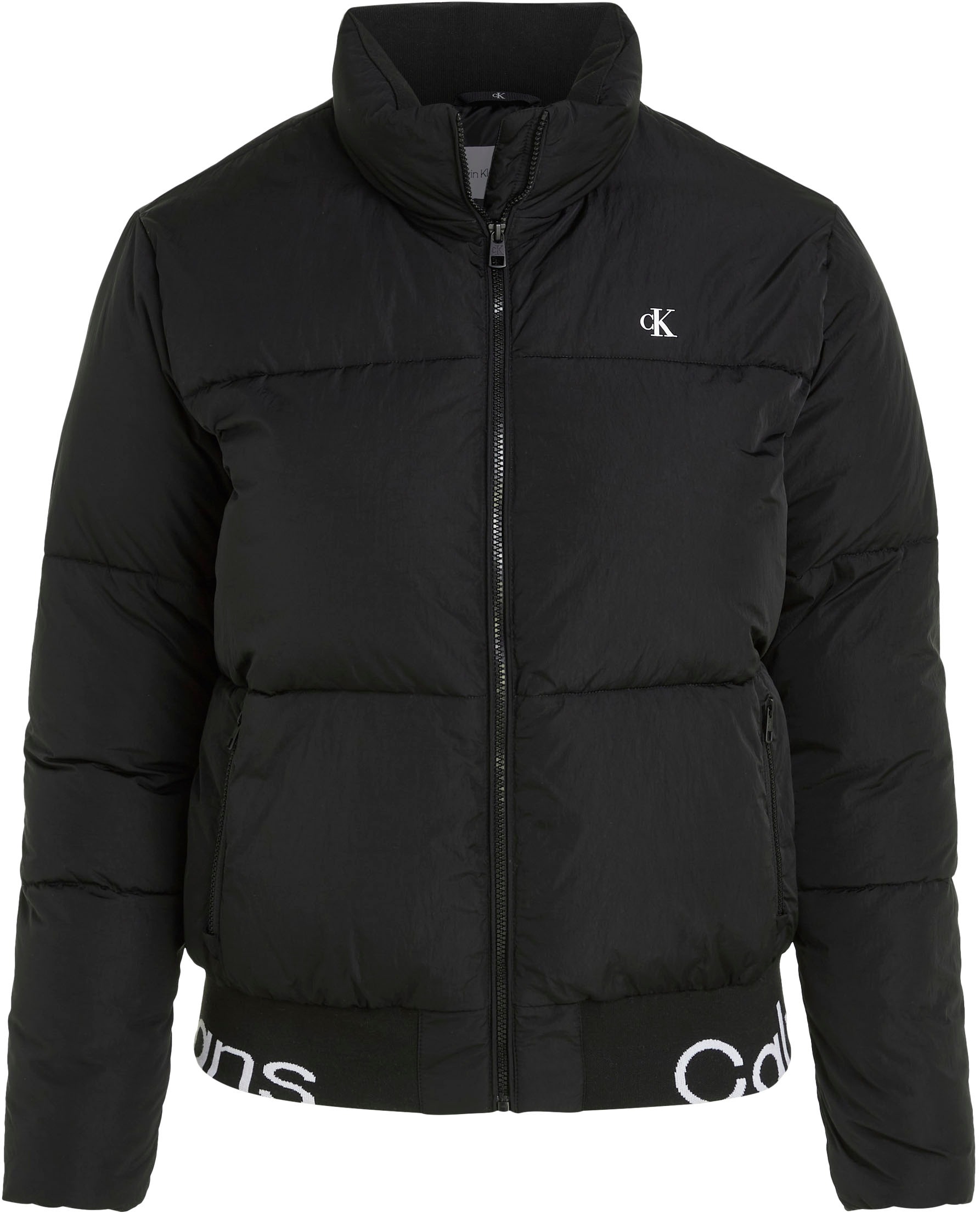 Calvin Klein Jeans Plus Steppjacke »PLUS LOGO HEM SHORT PUFFER«, mit elastischem Calvin Klein Jeans Bund