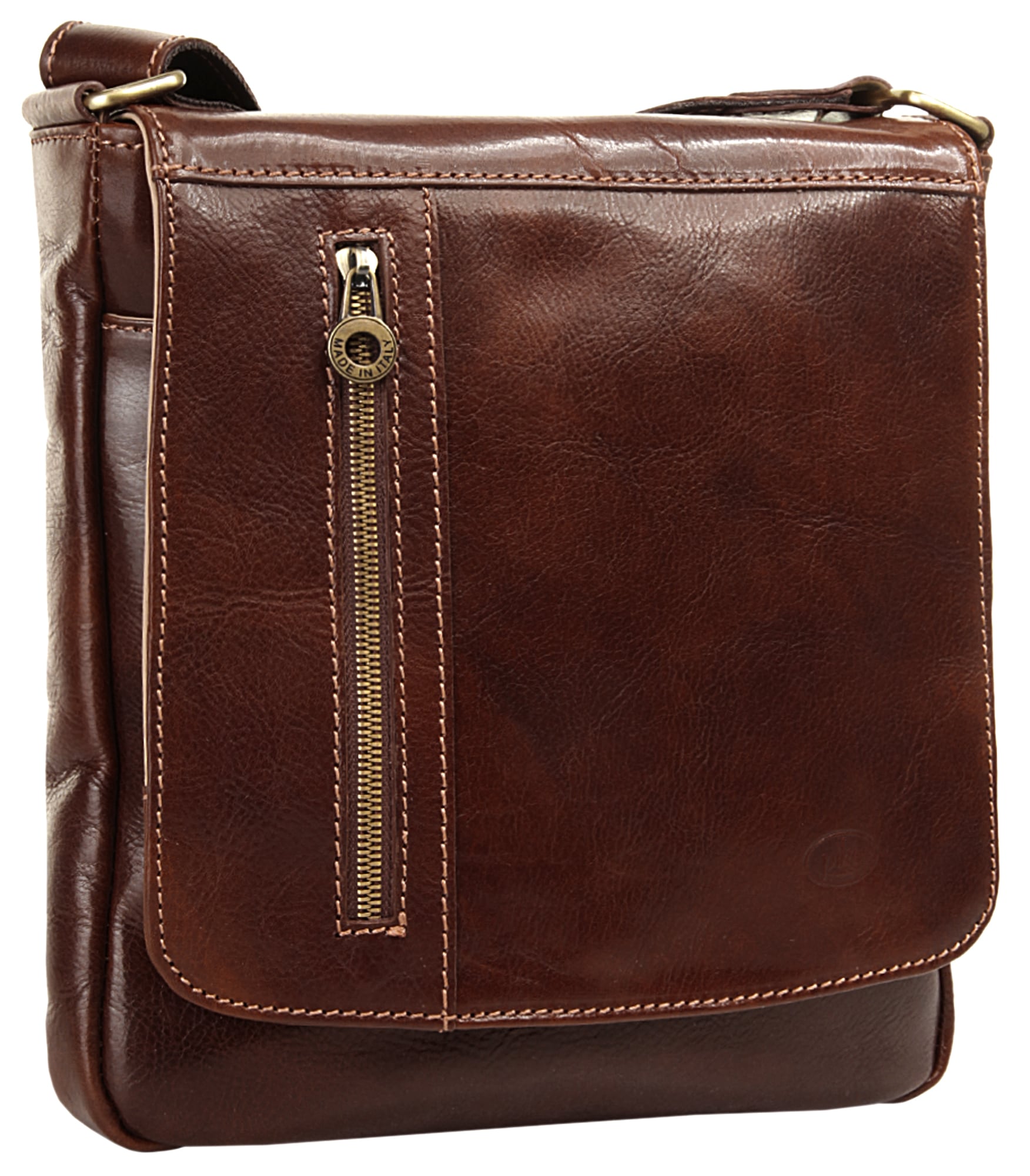 Piké Umhängetasche echt Leder, Made in Italy