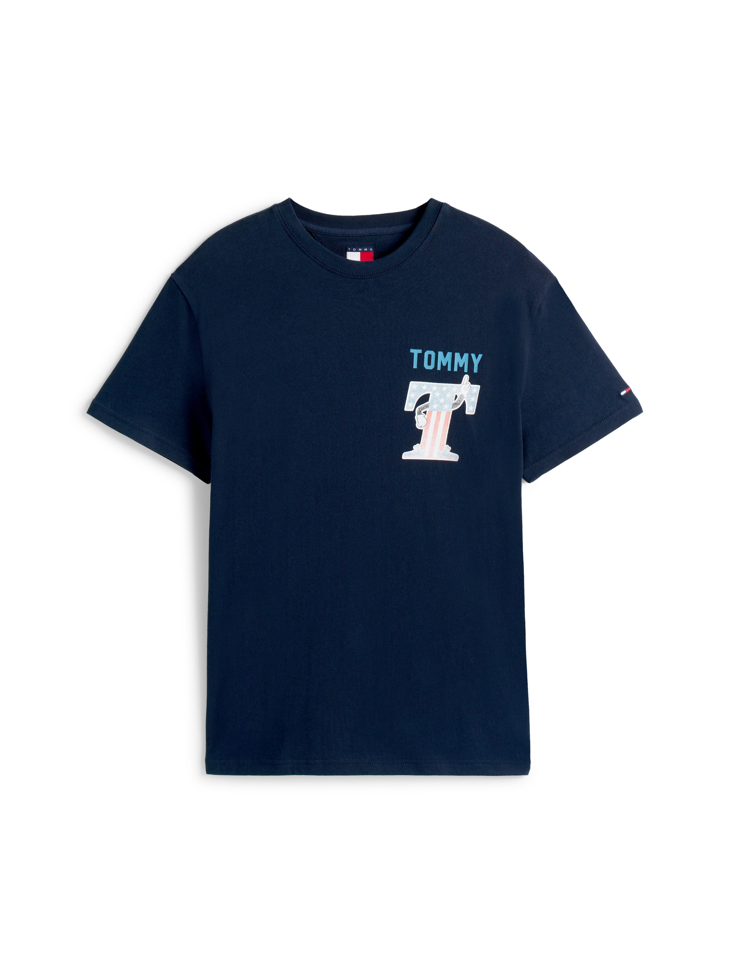 Tommy Jeans T-Shirt »TJM REG USA SCRIPT SS TEE« mit modischem Print