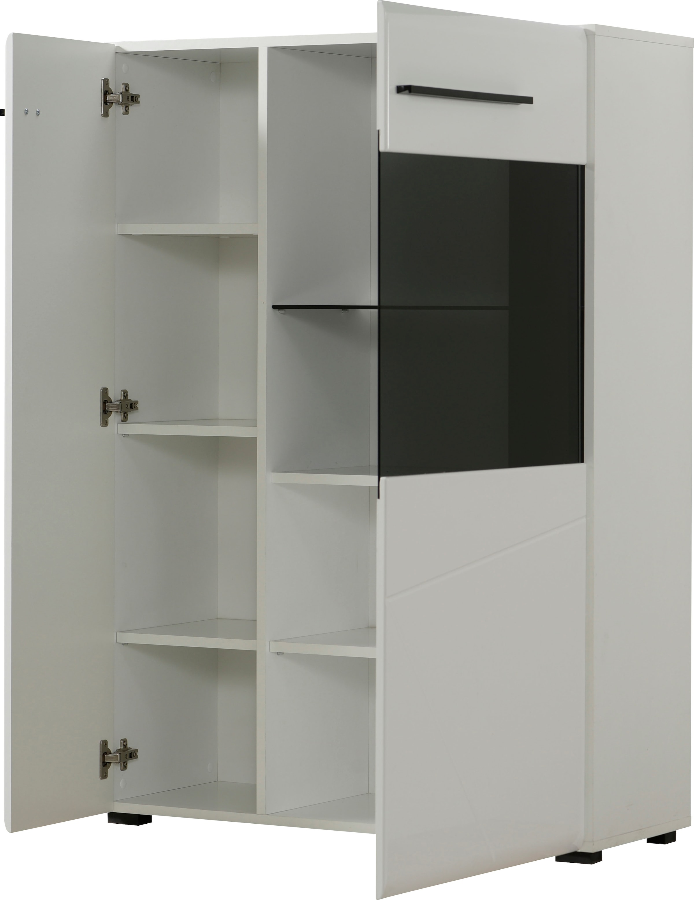 INOSIGN Wohnwand »Trentino«, (Set, 4 St.), Inkl. Vitrine, Low-Board, Highboard und Wandregal