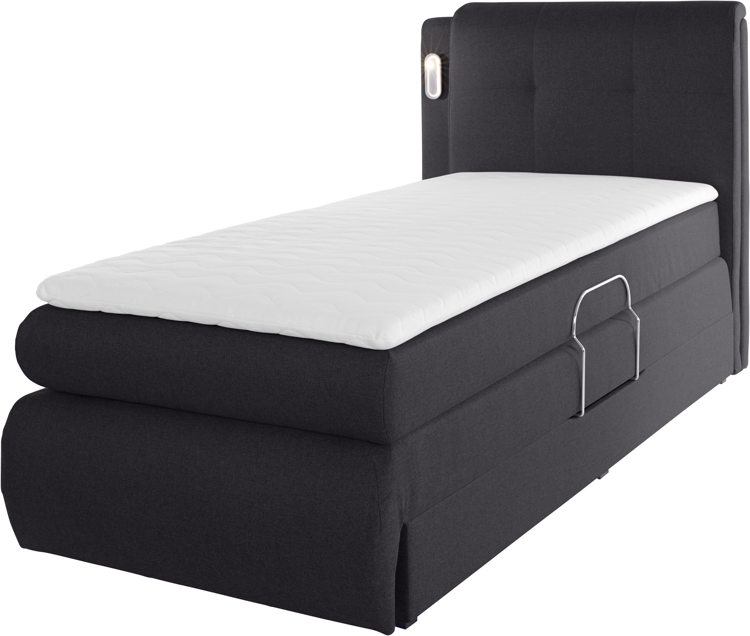 COLLECTION AB Boxspringbett »Borna«, inklusive Bettkasten, LED-Beleuchtung und Topper