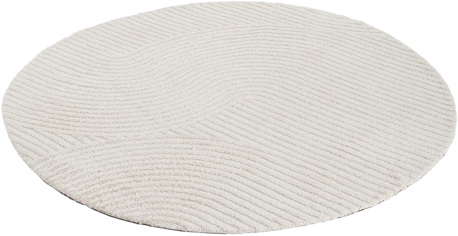 carpetfine Teppich »Holly Zen 3«, rund, 12 mm Höhe, Hoch-Tief-Effekt, geome günstig online kaufen