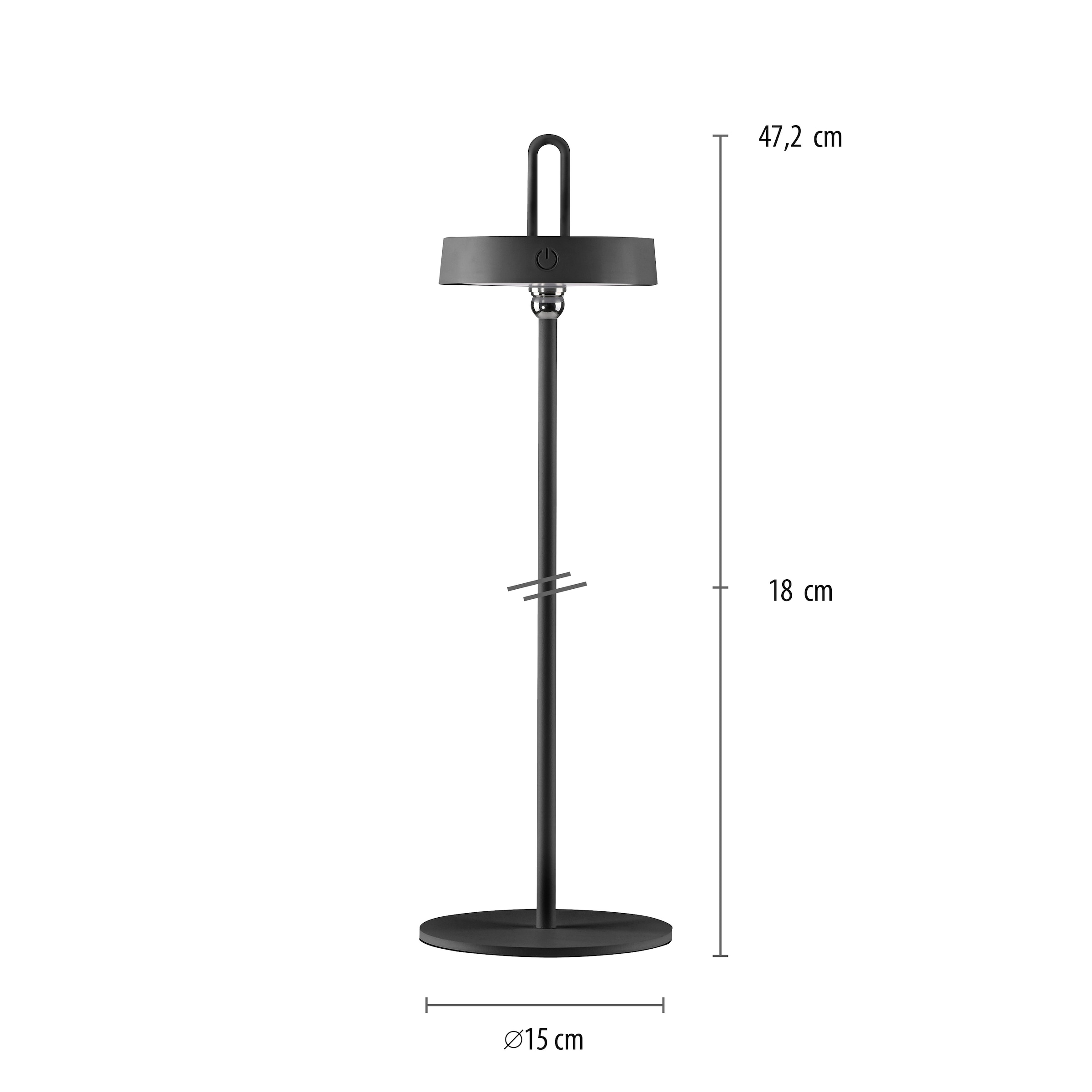 JUST LIGHT Tischleuchte »AMAG«, 1 flammig, Leuchtmittel LED-Modul | LED fest integriert, Akkuleuchte