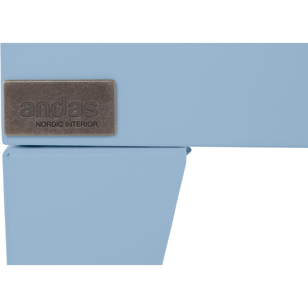 andas Hochschrank »Jensjorg«, Hochschrank aus pflegeleitem Metall in minimalistishes Design, mit 2 x Einlegeböden hinter der Tür, in verschiedenen Farbvarianten erhältlich, Höhe 180 cm