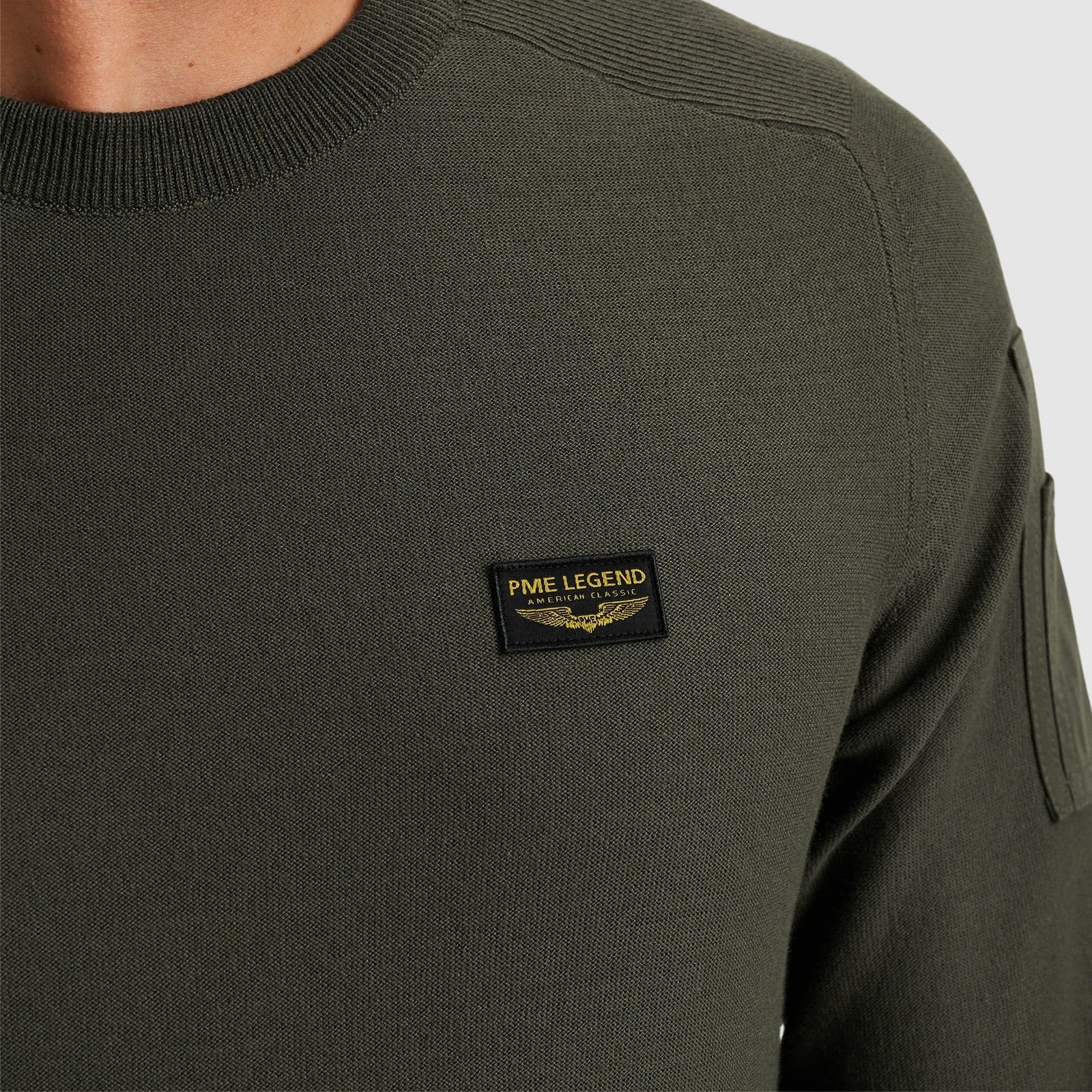 PME LEGEND Rundhalspullover »American classic Buckley knit«