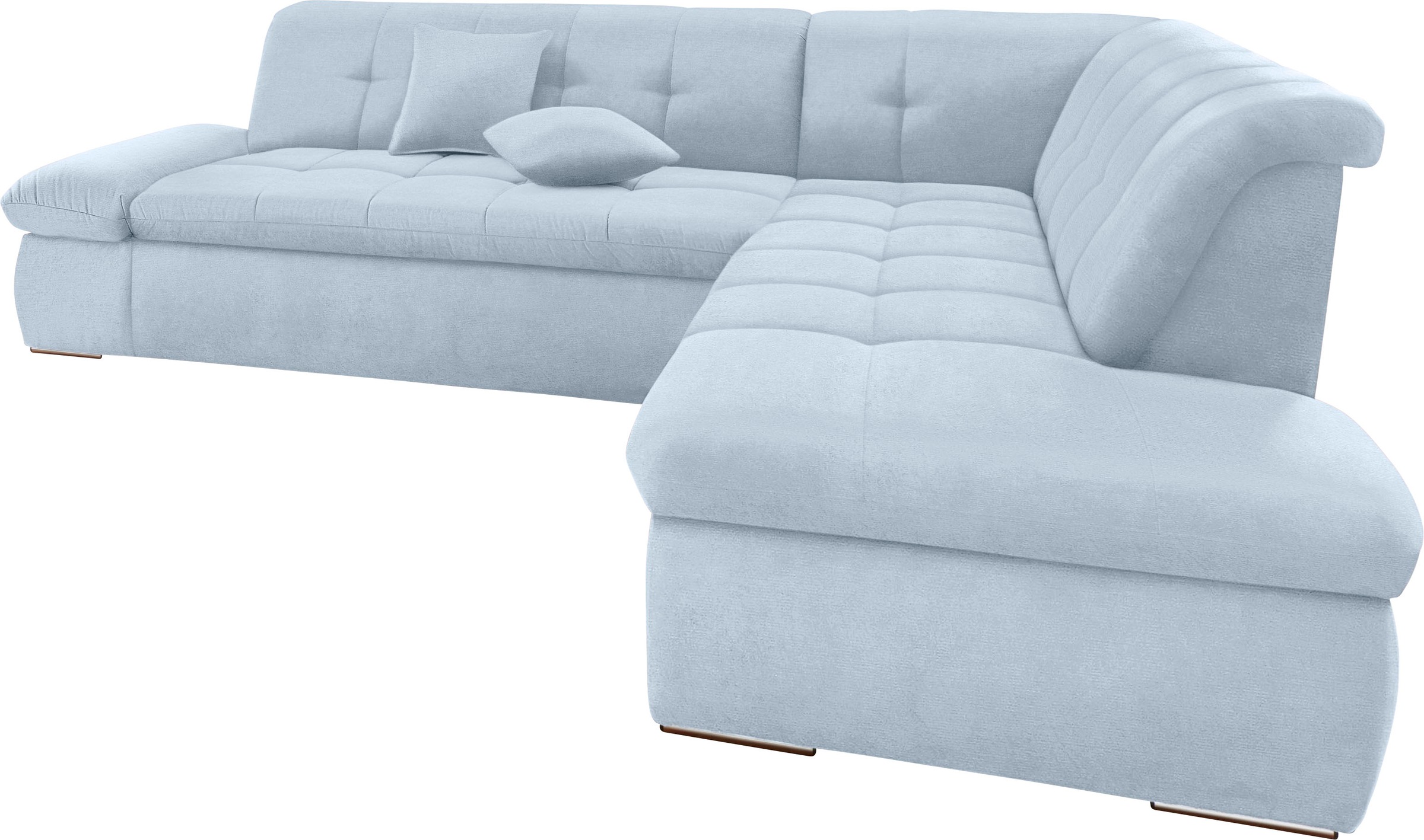 DOMO collection Ecksofa »NMoric incl. Zierkissen B/T/H: 273/216/80 cm L-For günstig online kaufen