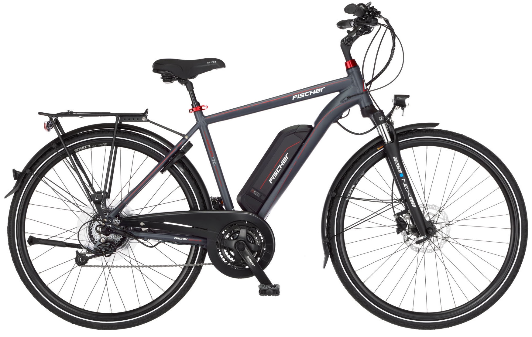 E-Bike »VIATOR ETH 2222 557«, 24 Gang, Shimano, Altus, Heckmotor 250 W