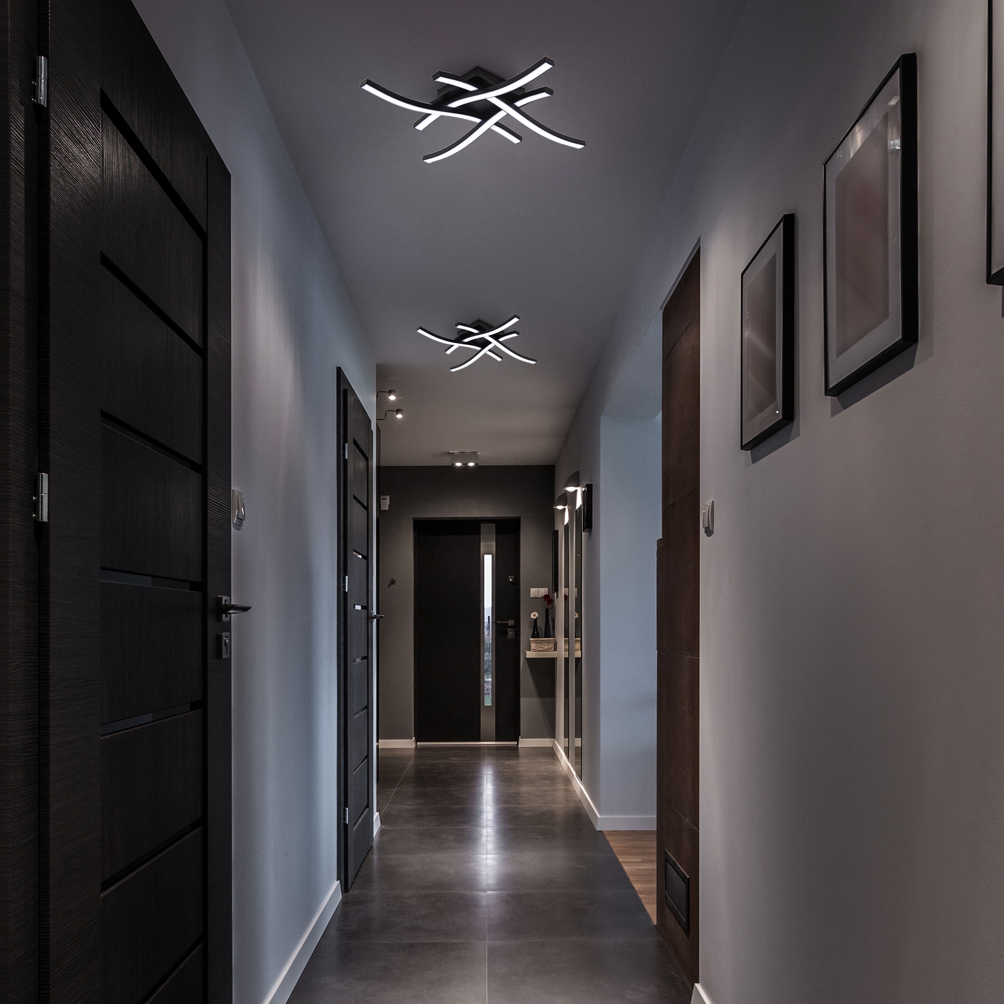 B.K.Licht LED Deckenleuchte »BKL1431 LED Deckenlampe, Wohnzimmerlampe, Deckenstrahler« LED-Modul 1 Stk. Neutralweiß 4.000K, 2.200Lm, 20 Watt, IP20  42,5x42,5x7 cm, Schwarz