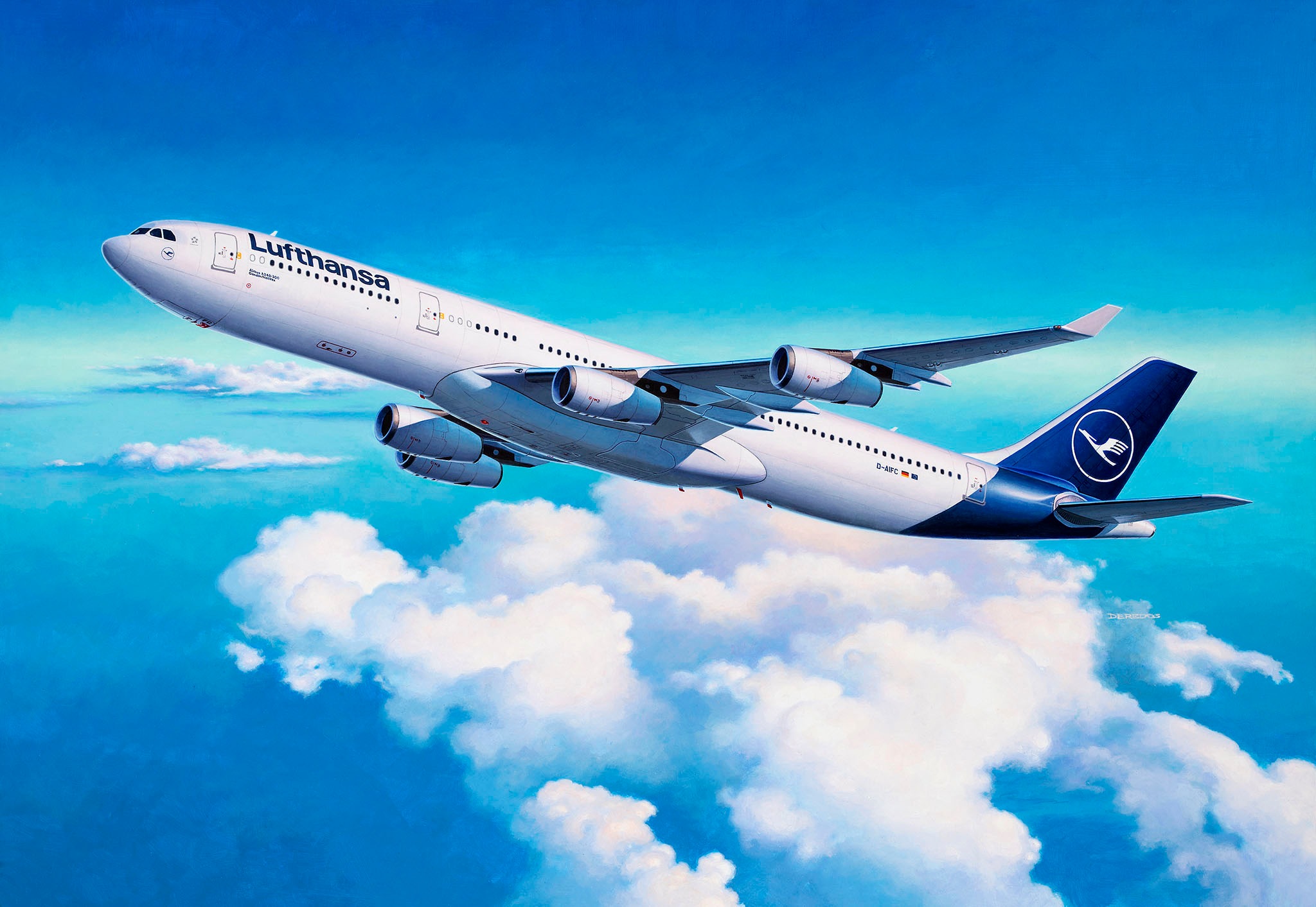 Revell® Modellbausatz »Airbus A340-300 “Lufthansa" New Livery« Made in Europe