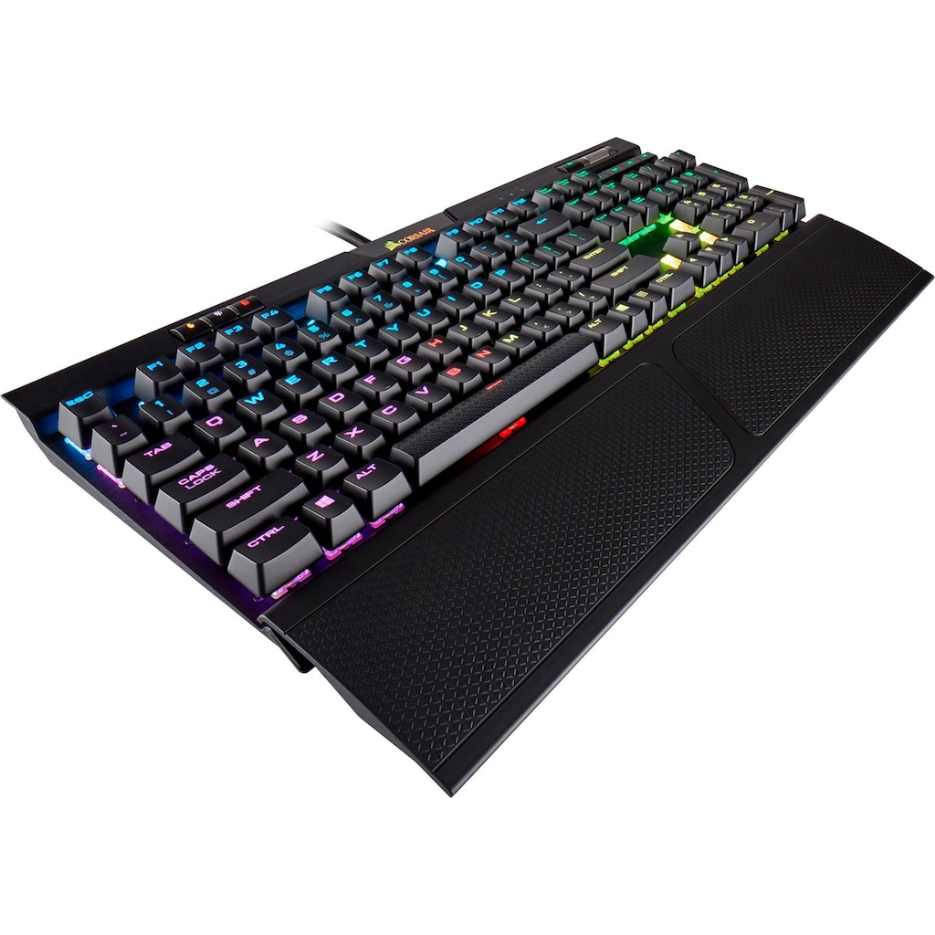 Corsair Gaming-Tastatur »K70 RGB MK.2 - MX Silent«, (USB-Hub-Handgelenkauflage-Profil-Speicher-Ziffernblock-Multimedia-Tasten)