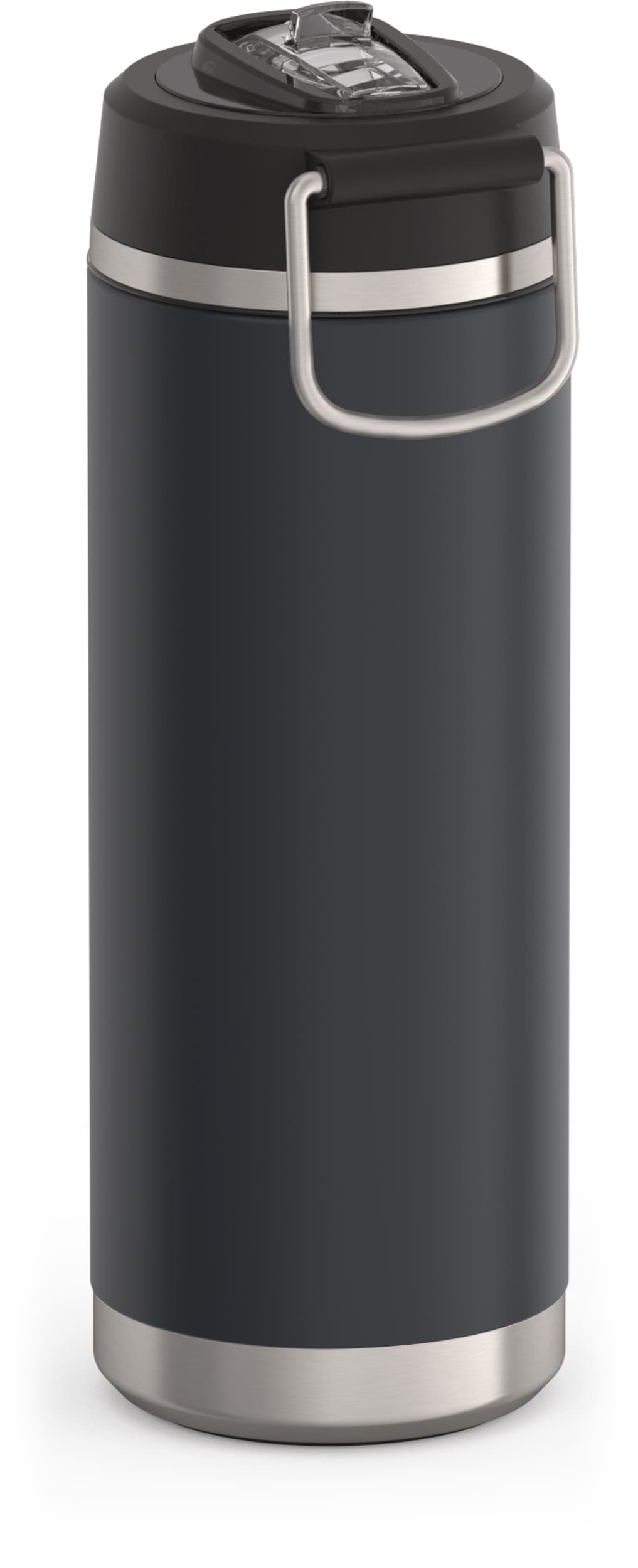 THERMOS Isolierflasche »ICON WATER BOTTLE, Edelstahlkörper, spülmaschinenfest«, (1 tlg.), 0,71l, 12h kalt, schappsicher mit einklappbarem Flip-Strohalm
