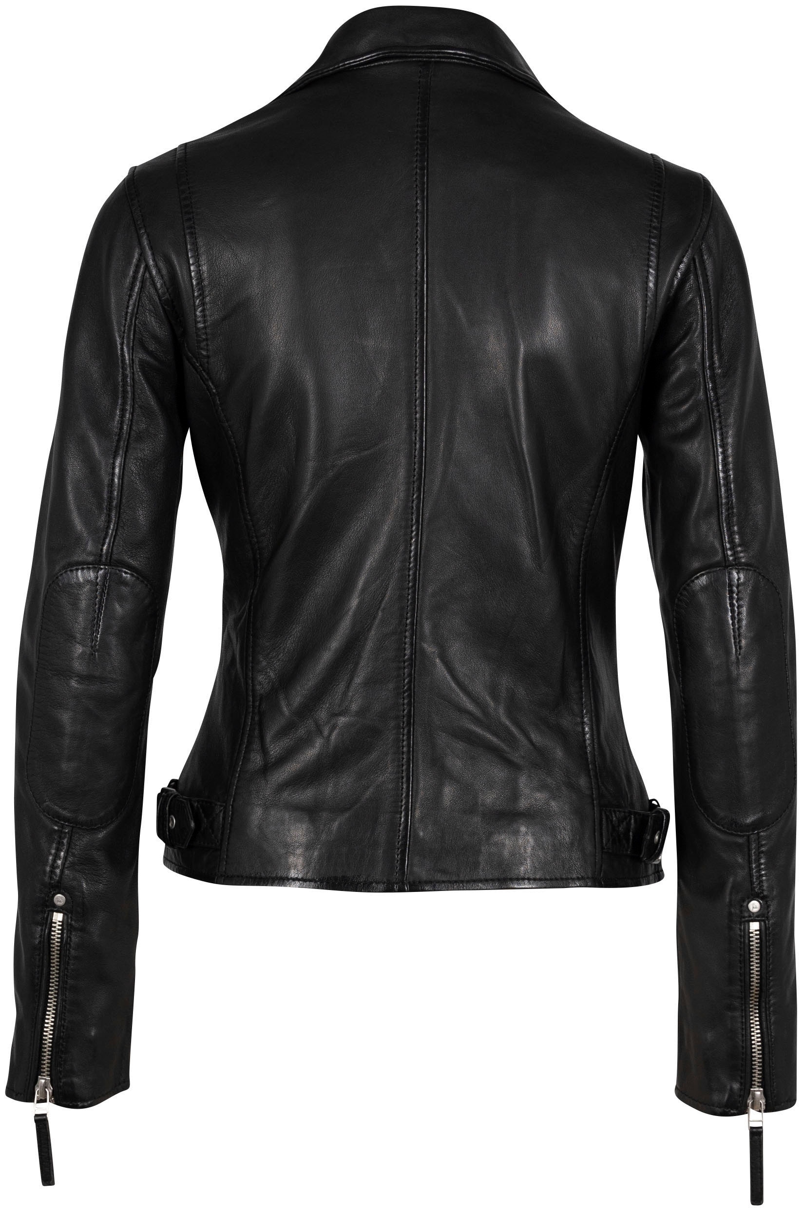 Mauritius Lederjacke »PGG W14 LEGV«, im Biker-Style, asymetrischem Reißverschluss, Reverskragen