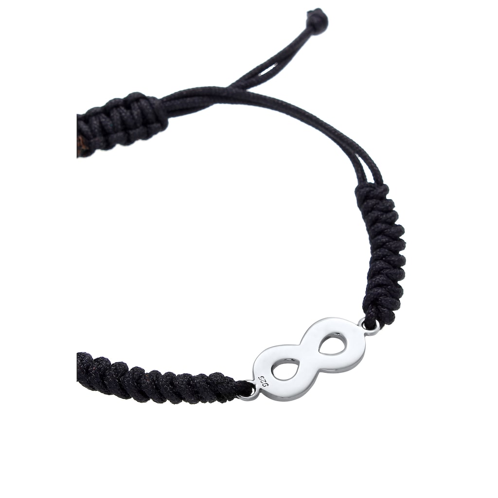 Kuzzoi Armband »Herren mit Infinity Symbol Oxidiert 925 Silber«