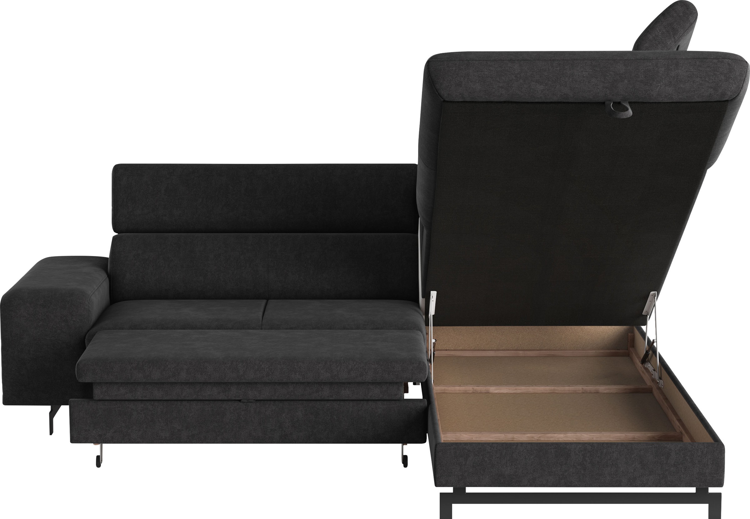 COTTA Ecksofa »Emma L-Form«, mit Kopfteilverstellung, wahlweise mit Bettfunktion & Bettkasten