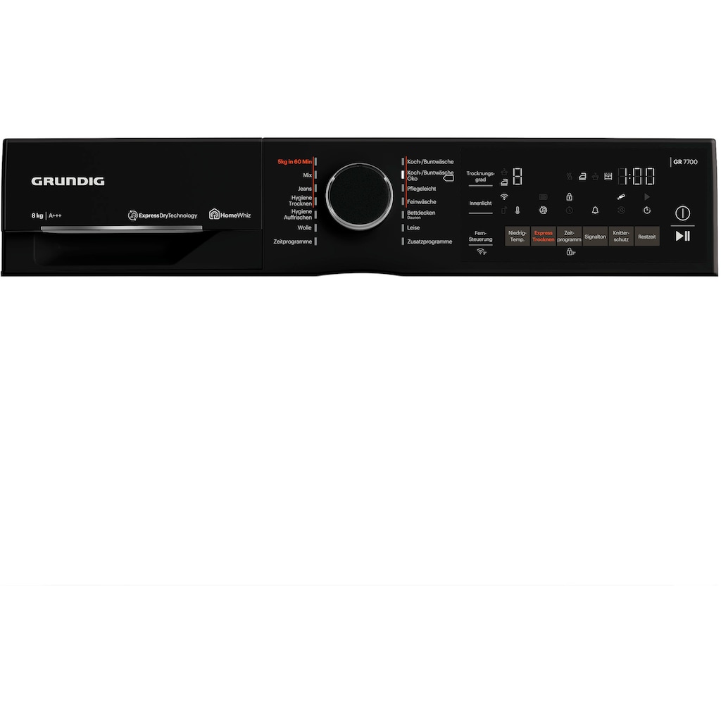 Grundig Wärmepumpentrockner »GT77824WHF14«, 8 kg