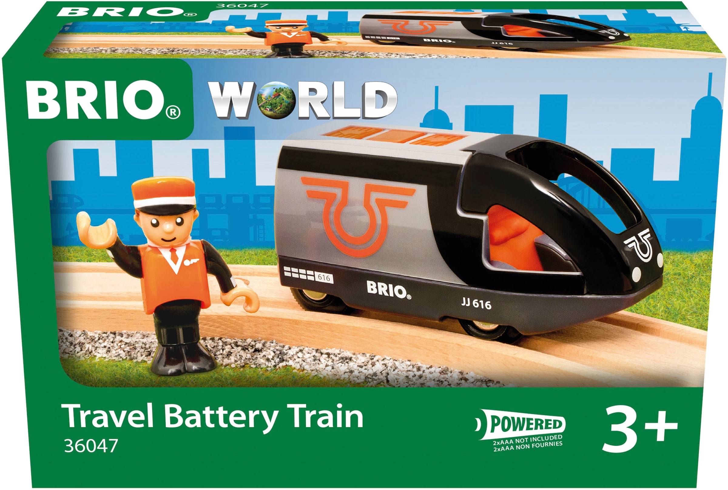 BRIO® Spielzeug-Eisenbahn »BRIO® WORLD, Orange-schwarzer Reisezug«
