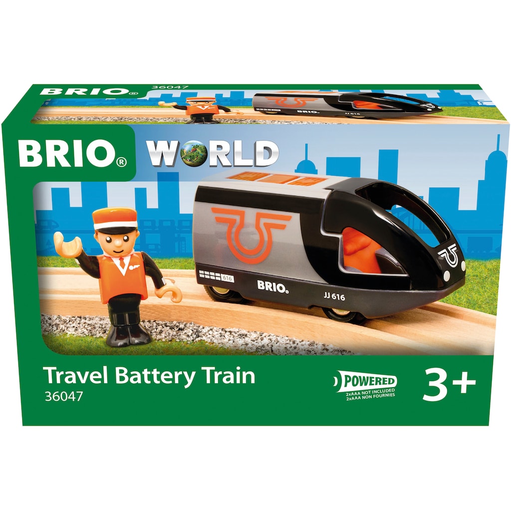 BRIO® Spielzeug-Eisenbahn »BRIO® WORLD, Orange-schwarzer Reisezug«