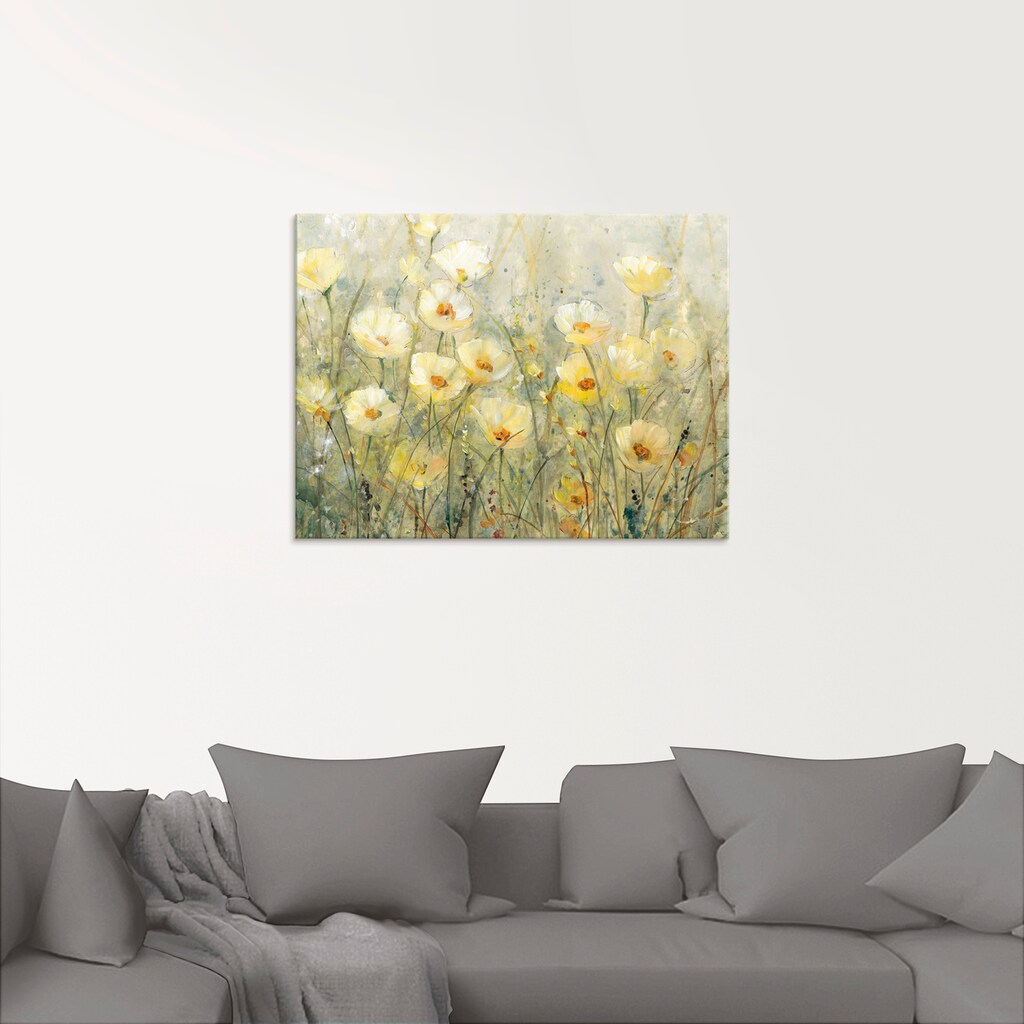 Artland Glasbild »Sommer in voller Blüte I«, Blumenwiese, (1 St.)
