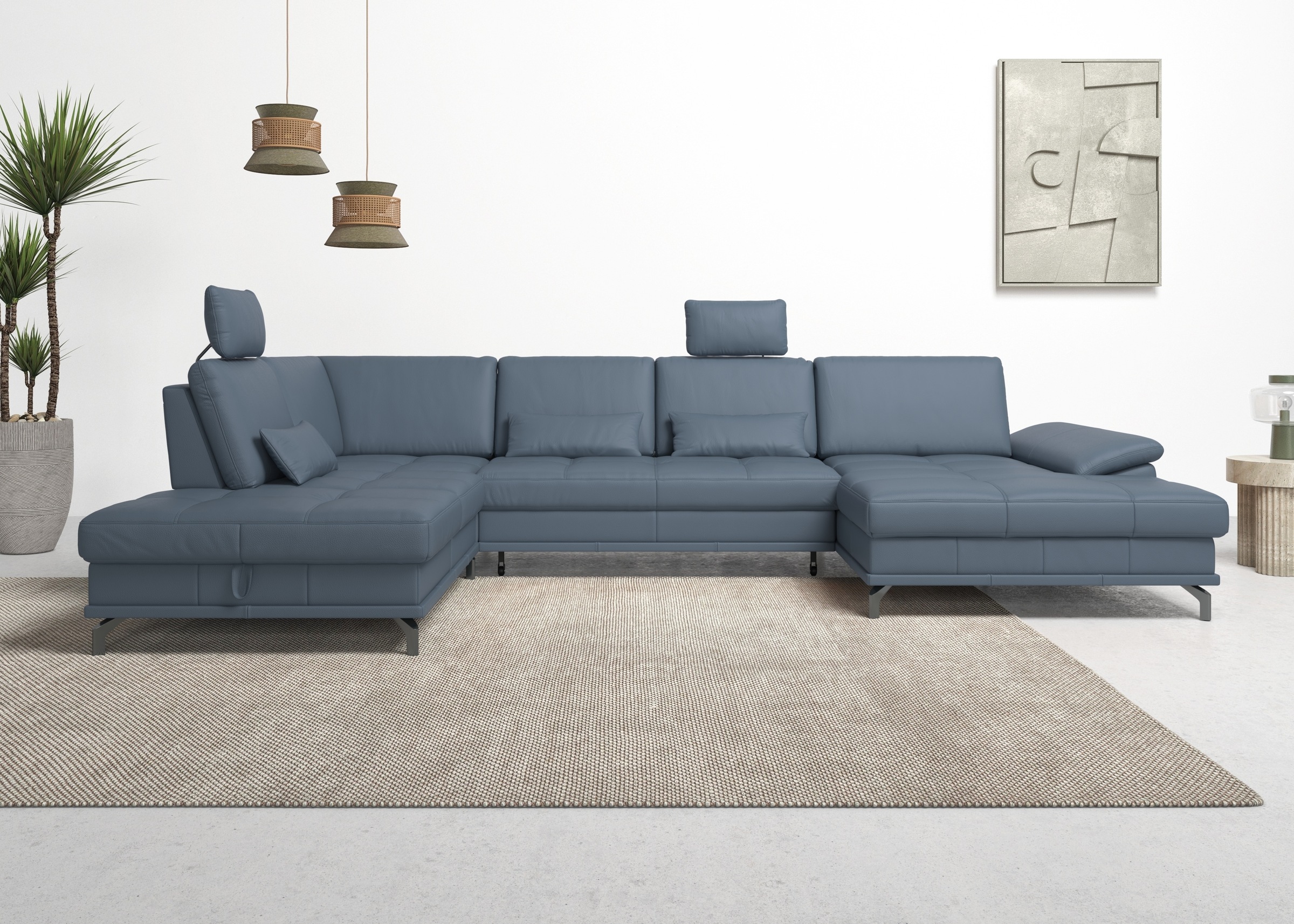 Places of Style Wohnlandschaft »Costello U-Form, mit Sitztiefenverstellung, günstig online kaufen