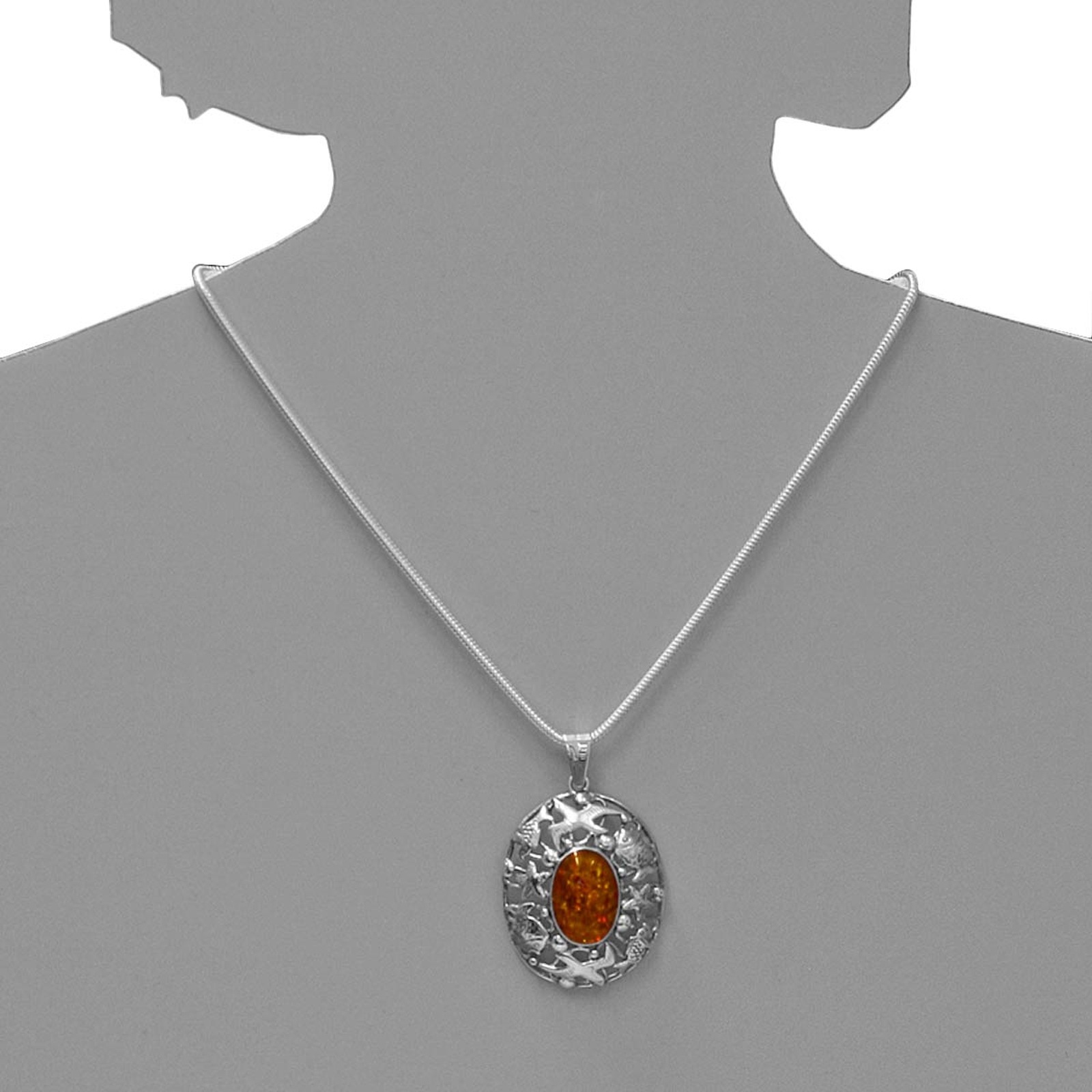 OSTSEE-SCHMUCK Kettenanhänger »Ostsee-Schmuck Anhänger Fischland 56x35 mm«, (1 tlg.)