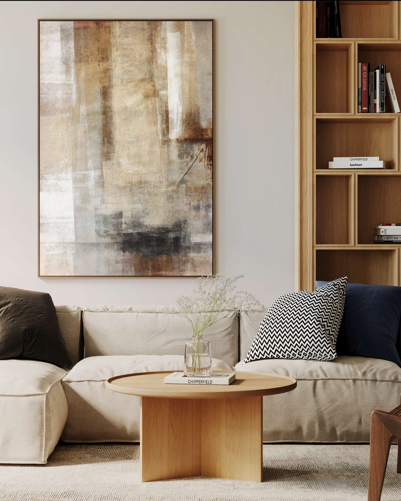 Woodman Couchtisch »Cala« 83/83/42 cm,  Breite 83 cm, rund, Tischplatte aus massiver Eiche, FSC® zertifiziert