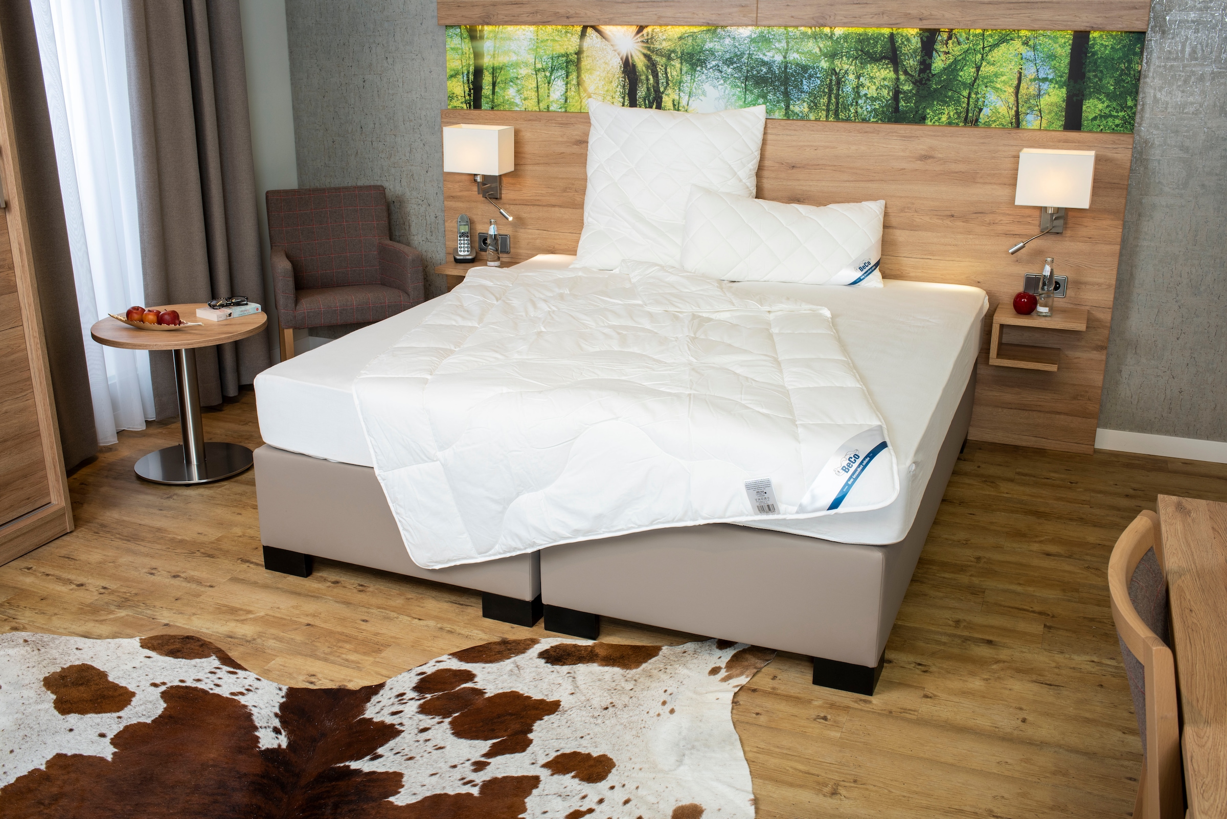 Beco Microfaserbettdecke »BeCo Medibett MF50 Made in Green 135x200 cm und weitere Größen«, leicht, Füllung Klimafaser, Bezug Microfaser-Feinbatist, (1 St.), Made in EU, allergiker geeignet (Hausstauballergiker)