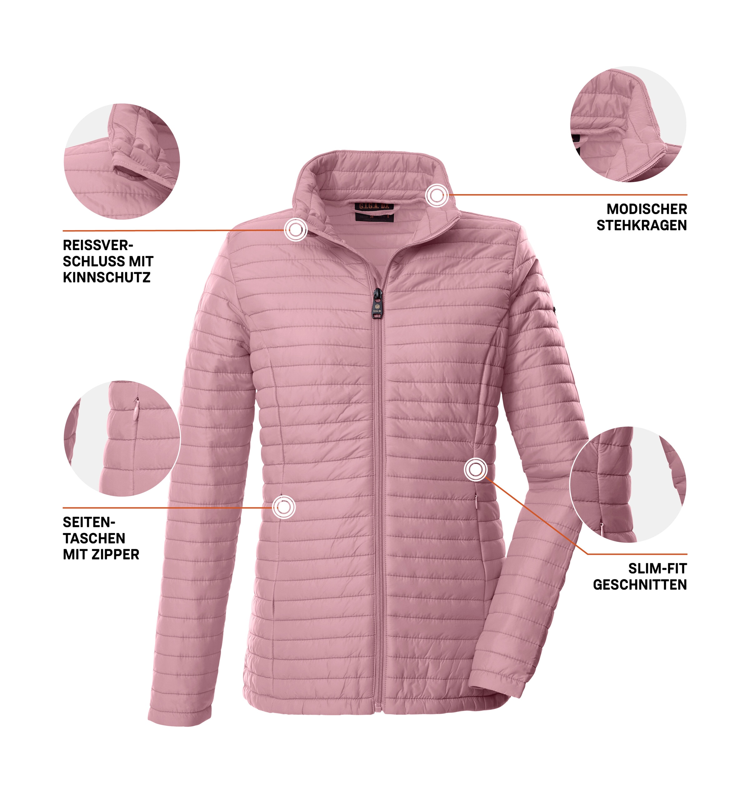 G.I.G.A. DX by killtec Steppjacke »Damen Steppjacke OOGS 2«, Ultraleichte Damen Steppjacke, dünn gefüttert, fällt kleiner aus