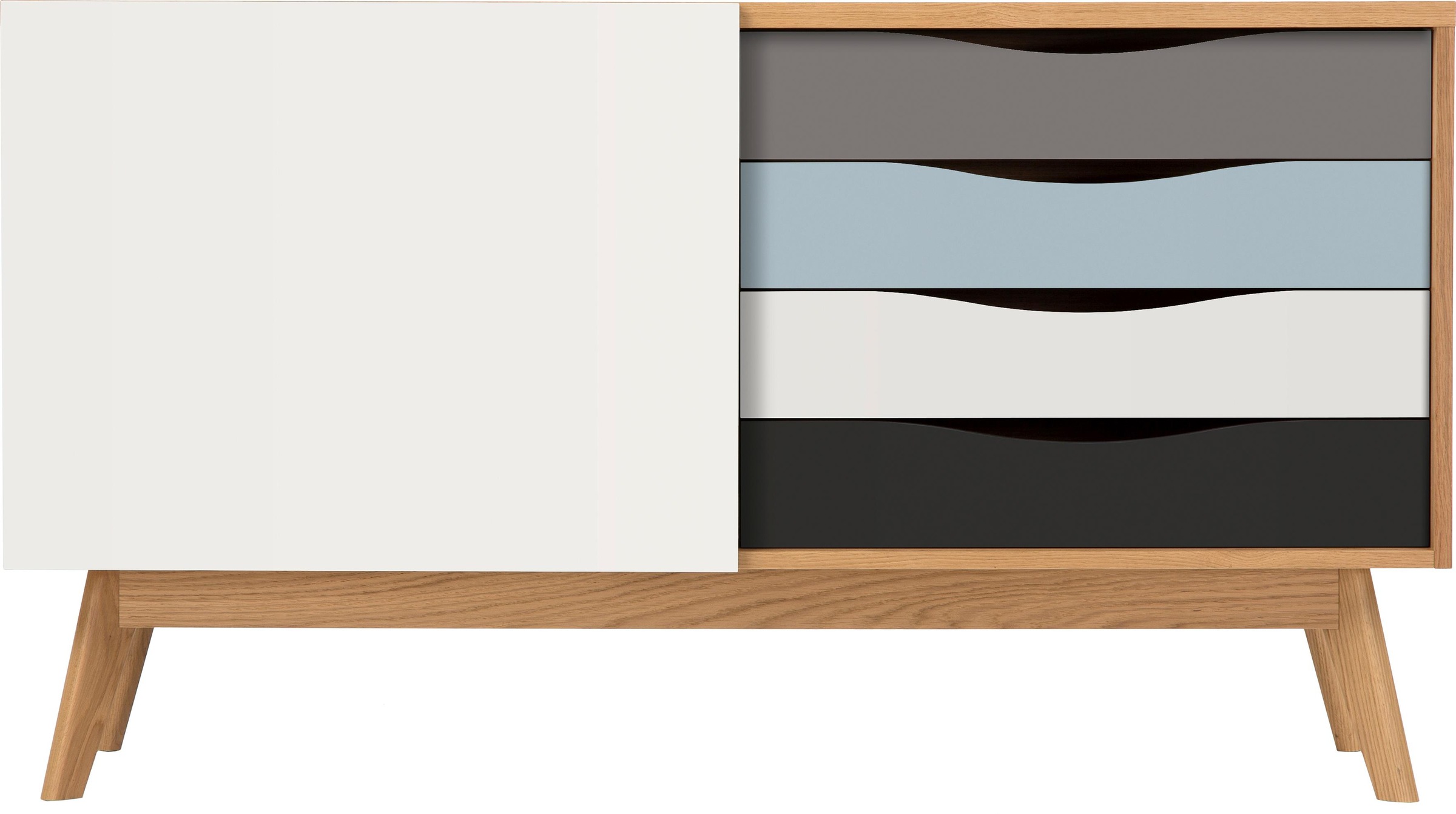 Woodman Sideboard »Hilla«, Kommode im angesagten skandinavischen Look, Breite 130 cm