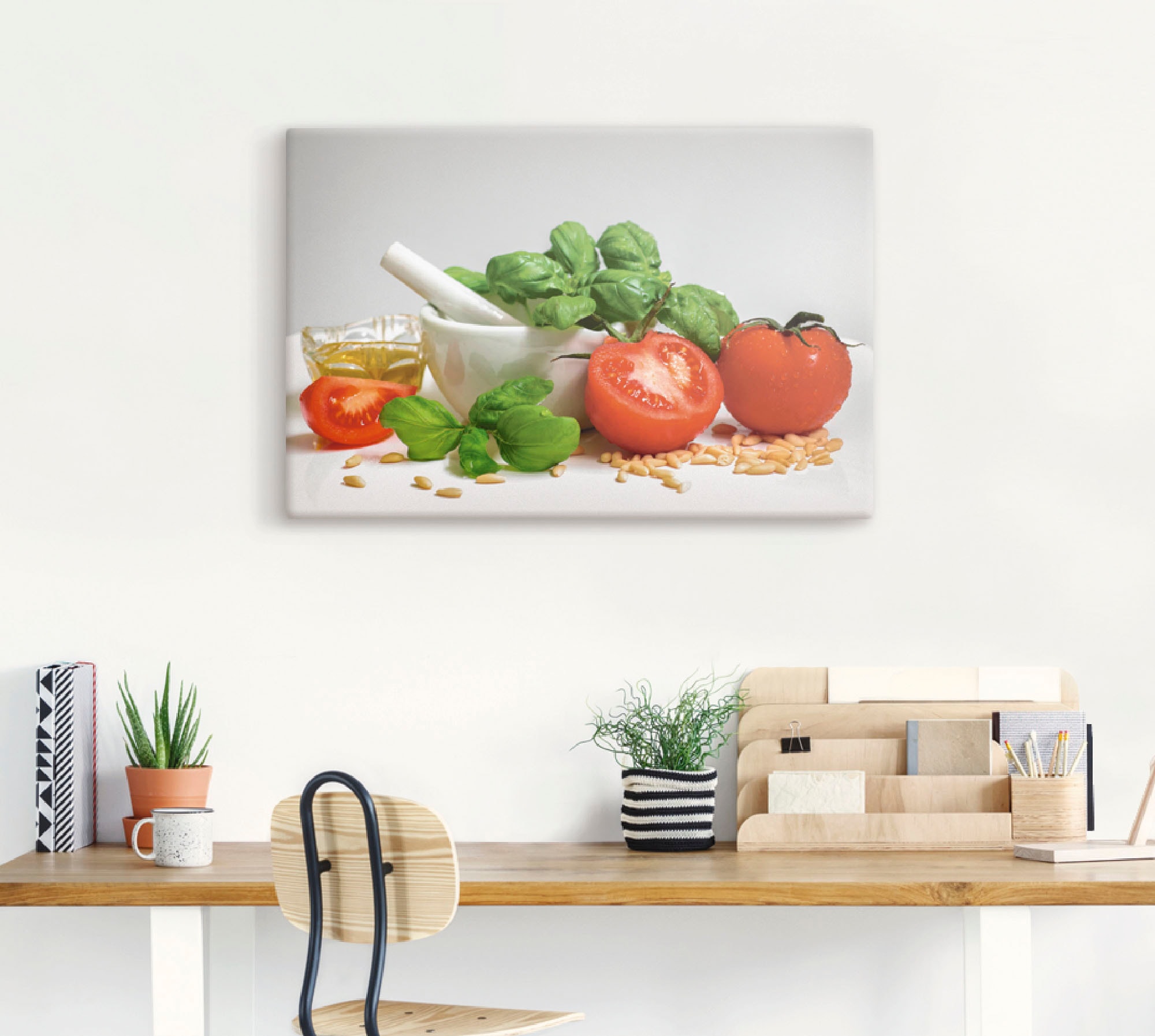 Artland Wandbild "Bereit für Pesto", Lebensmittel, (1 St.), als Leinwandbil günstig online kaufen