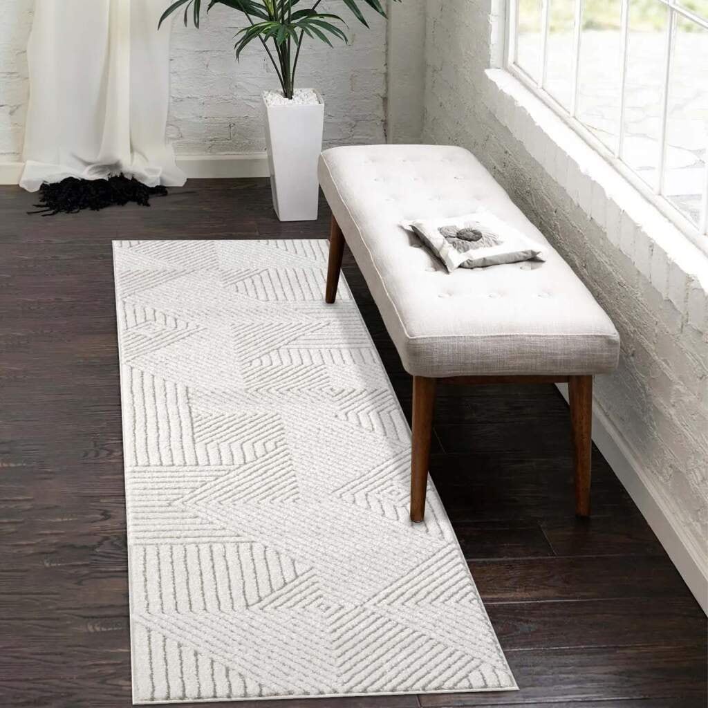 Carpet City Teppich »LOUNGE 0632« rechteckig 15 mm Höhe Kurzflor-Teppich Mo günstig online kaufen