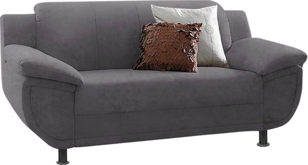 TRENDMANUFAKTUR 2-Sitzer »Rondo, Breite 178 cm, breite Armlehnen, Füße schwarz« Couch wahlweise mit Federkern und in verschiedenen Bezügen bestellbar