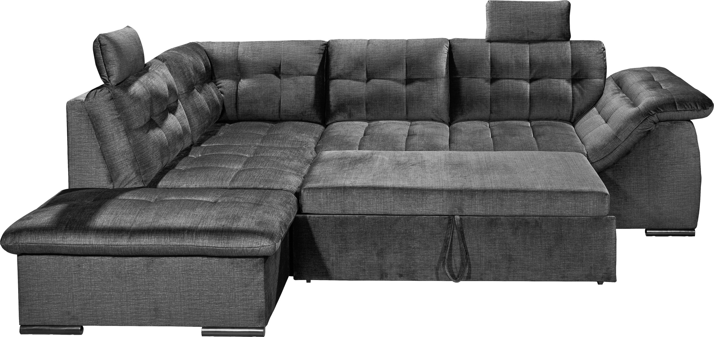 ED EXCITING DESIGN Ecksofa »Estrella L-Form« mit Bettfunktion, Bettkasten, günstig online kaufen