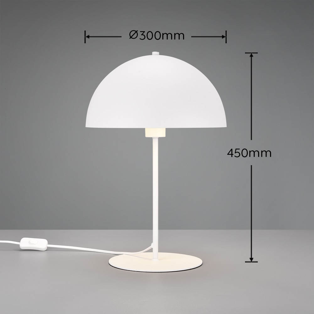 Leonique Schreibtischlampe »MANON, Pilzform Höhe 45cm Ø 30cm, für Leuchtmittel 1 x E27