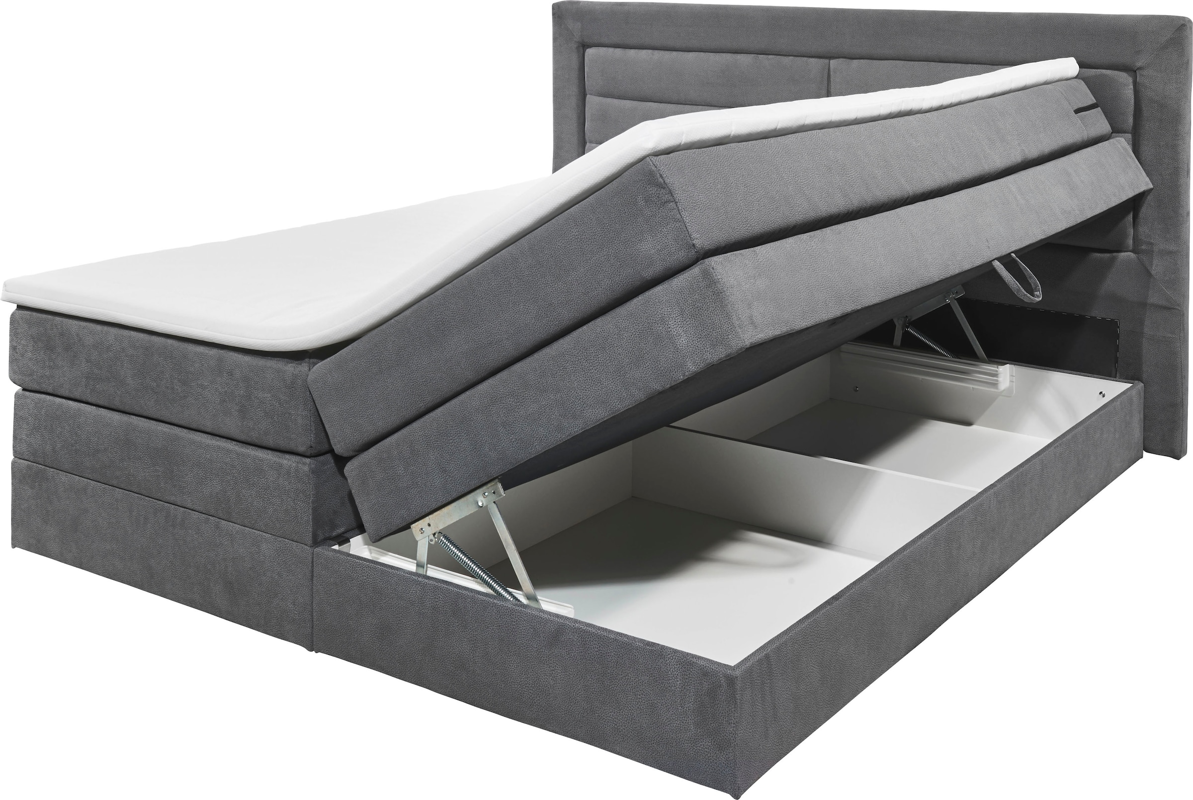 ED EXCITING DESIGN Boxspringbett »Saba«, (6 St.), inkl. zwei Bettkästen und Topper