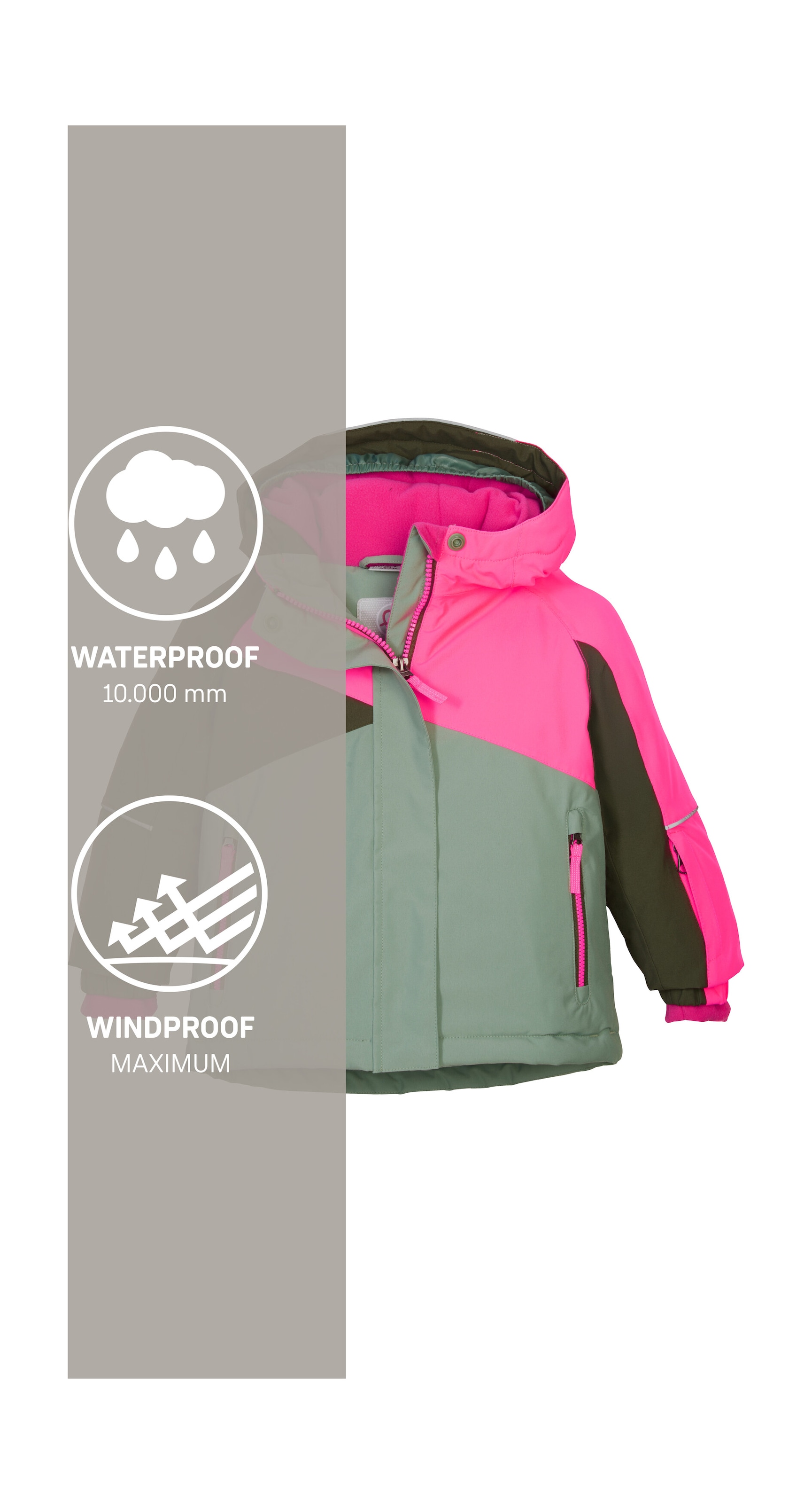 first instinct by killtec Skijacke »FISW 41 MNS SKI JCKT«, Wind- und wasserdichte Kinderjacke, verlängerbare Ärmel, PFAS-frei imprägniert