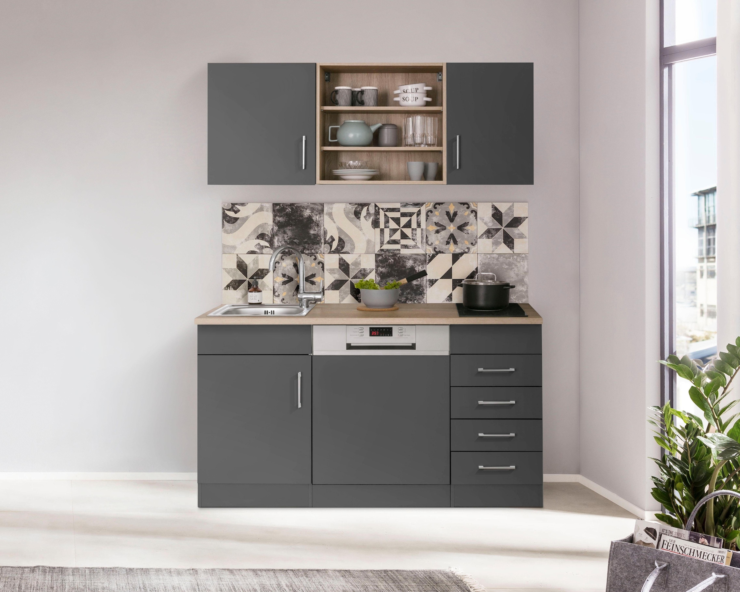 HELD MÖBEL Pantryküche »Mali«, Breite 150 cm, mit E-Geräten günstig online kaufen