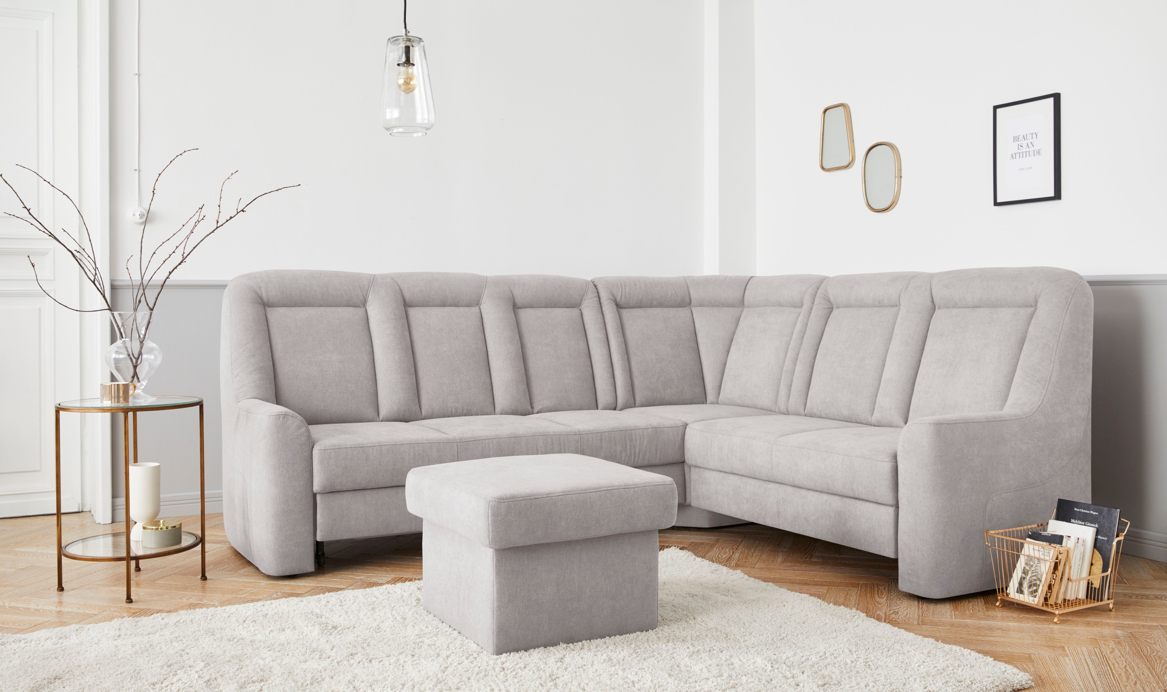 sit&more Ecksofa »Melissa L-Form«, klassisches Polsterprogramm, wahlweise B günstig online kaufen