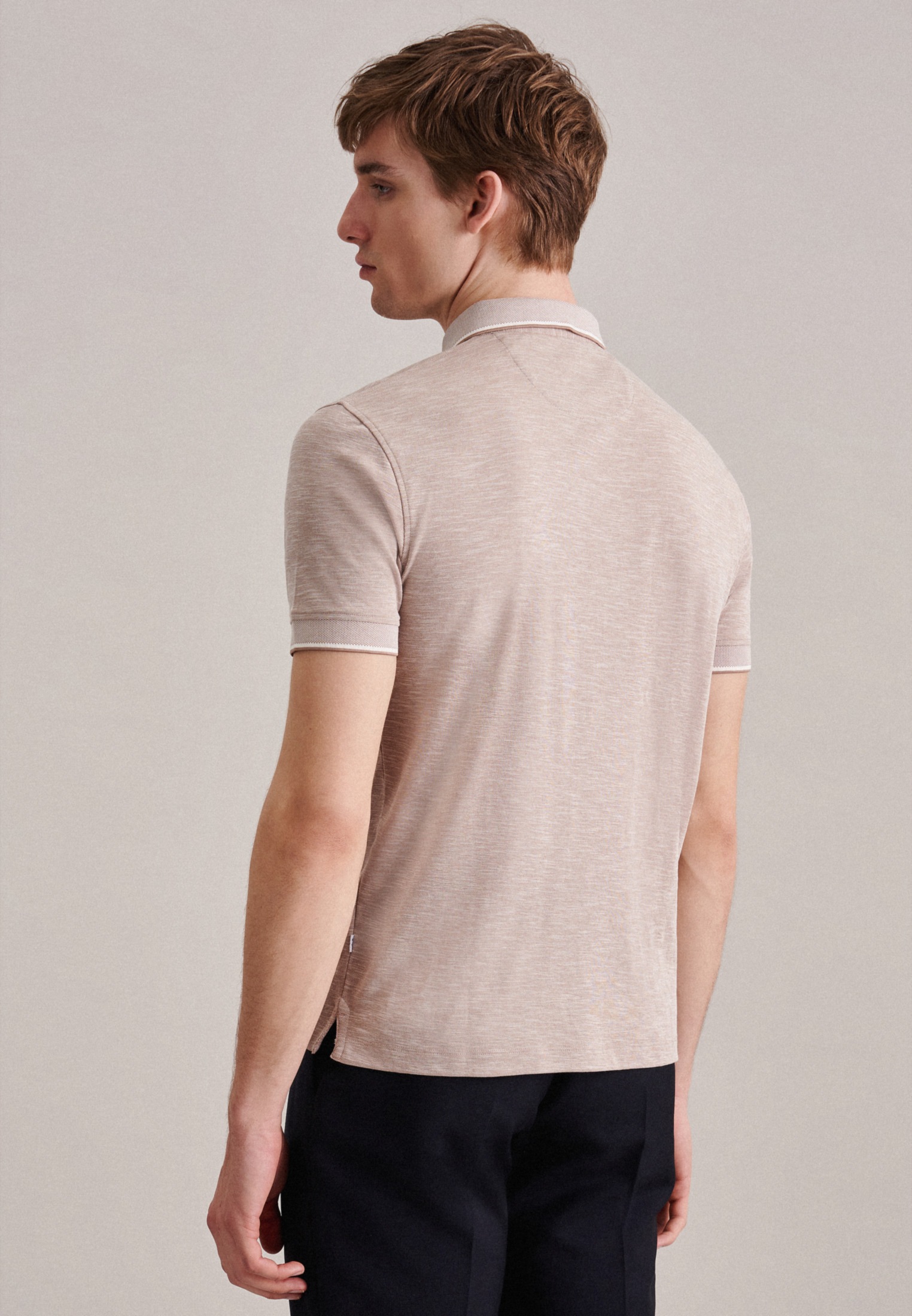 seidensticker Poloshirt »Shaped«, Kurzarm Kragen Druck