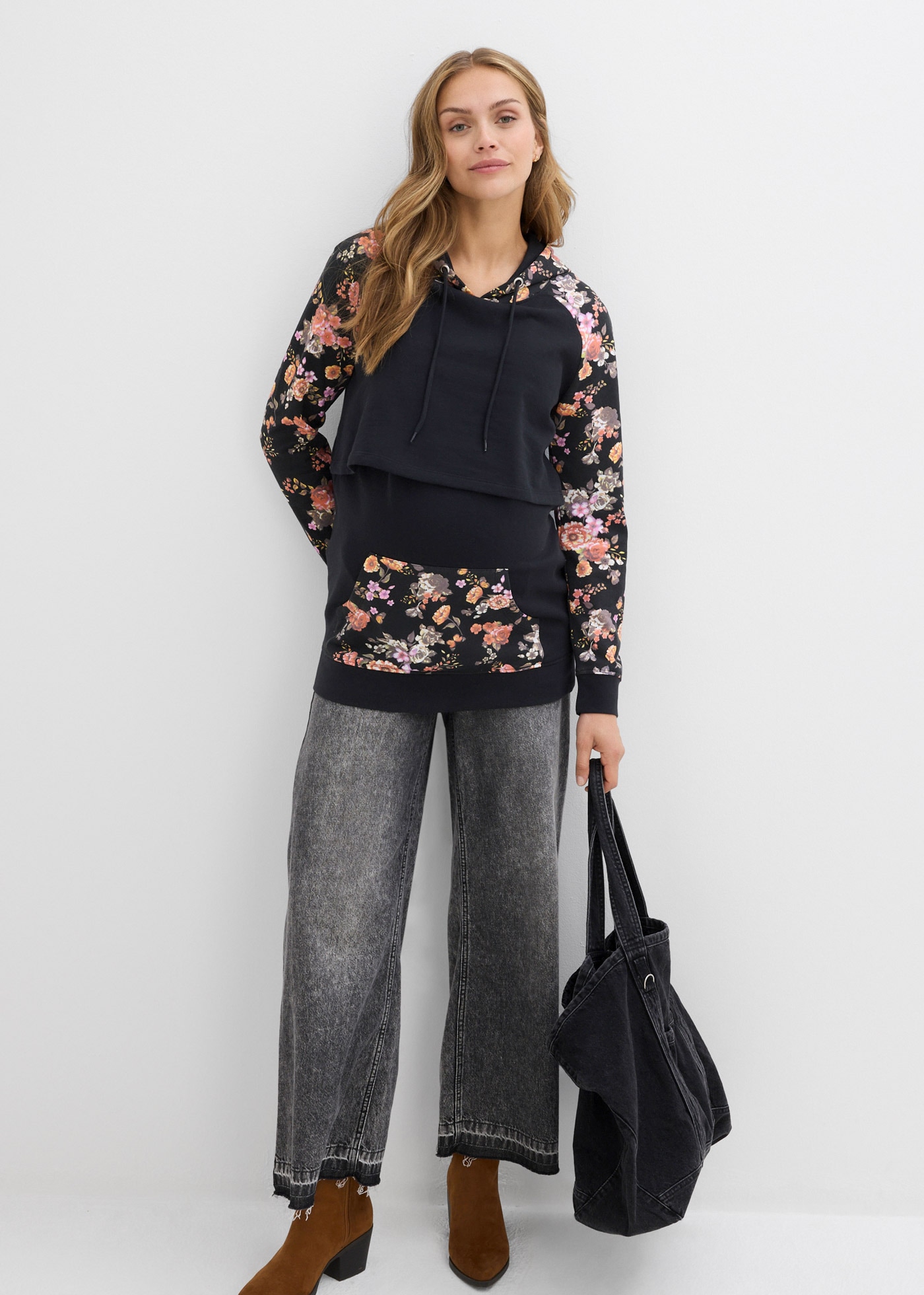 bonprix Umstandssweatshirt , 2-in-1 Umstands-und Still-Sweatshirt
