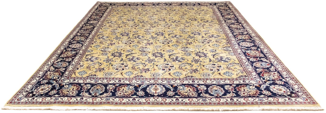 morgenland Wollteppich »Maschad Durchgemustert Beige chiaro 348 x 248 cm«, günstig online kaufen