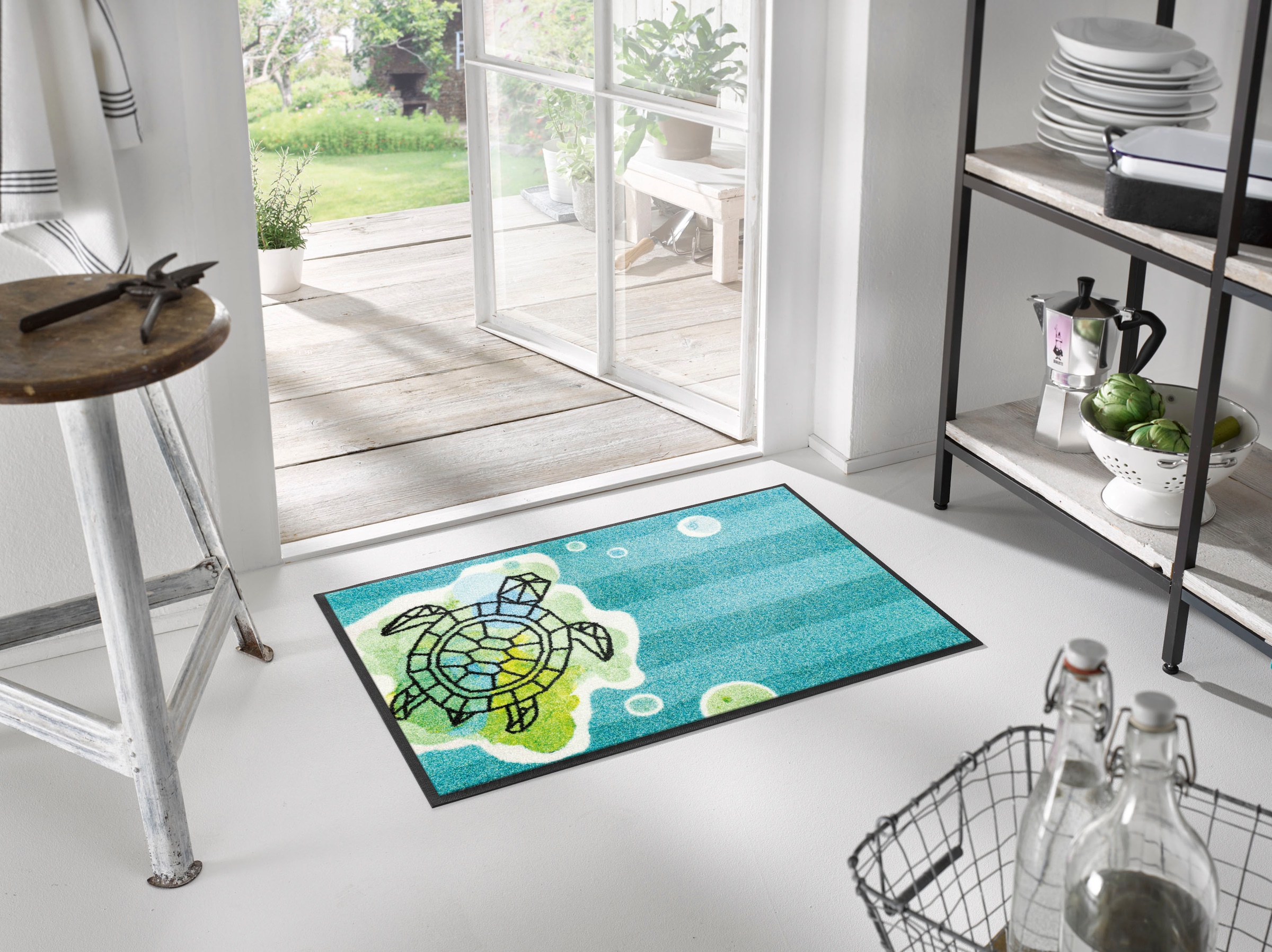 wash+dry by Kleen-Tex Fußmatte »Turtle Splash«, rechteckig