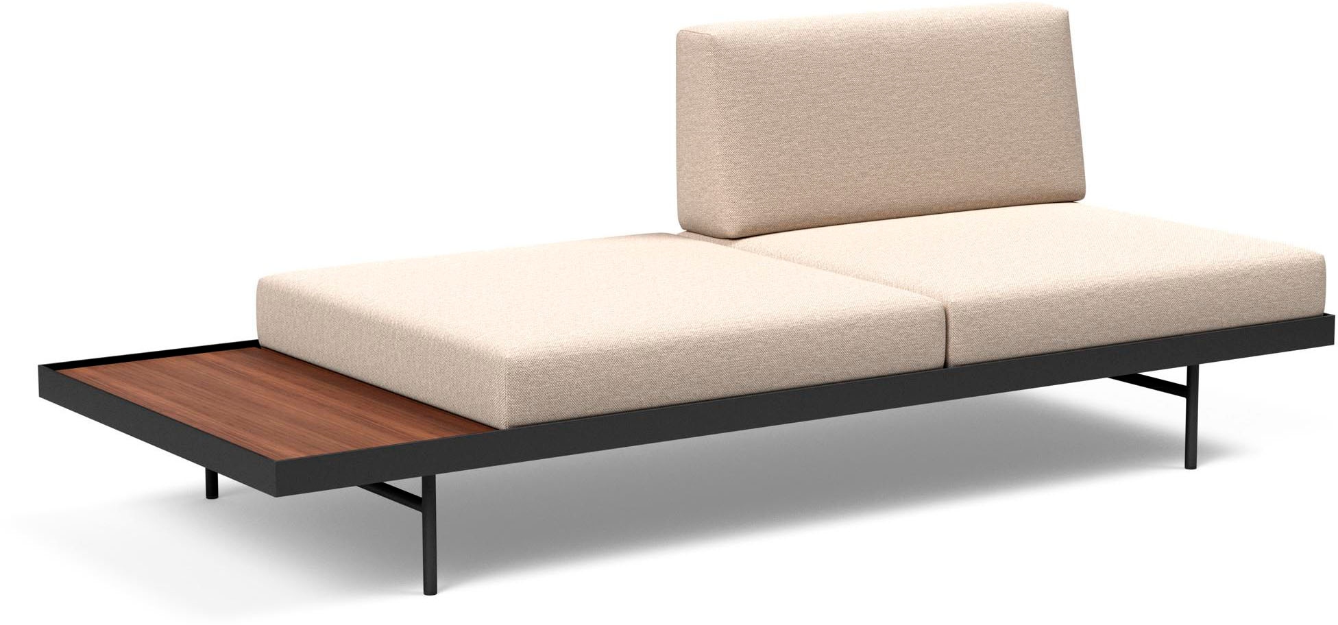 INNOVATION LIVING ™ Relaxliege »Puri Designcouch, innovativ und elegant, Solitärmöbel, Daybed«, Daybed mit integrierter Holzablage, hoher Sitz- und Liegekomfort