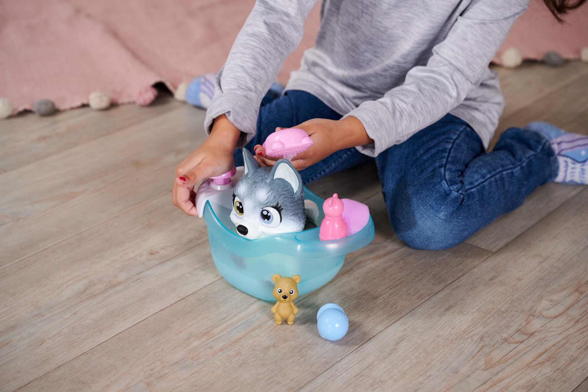 SIMBA Spielfigur »Pamper Petz Husky«, mit Badewanne