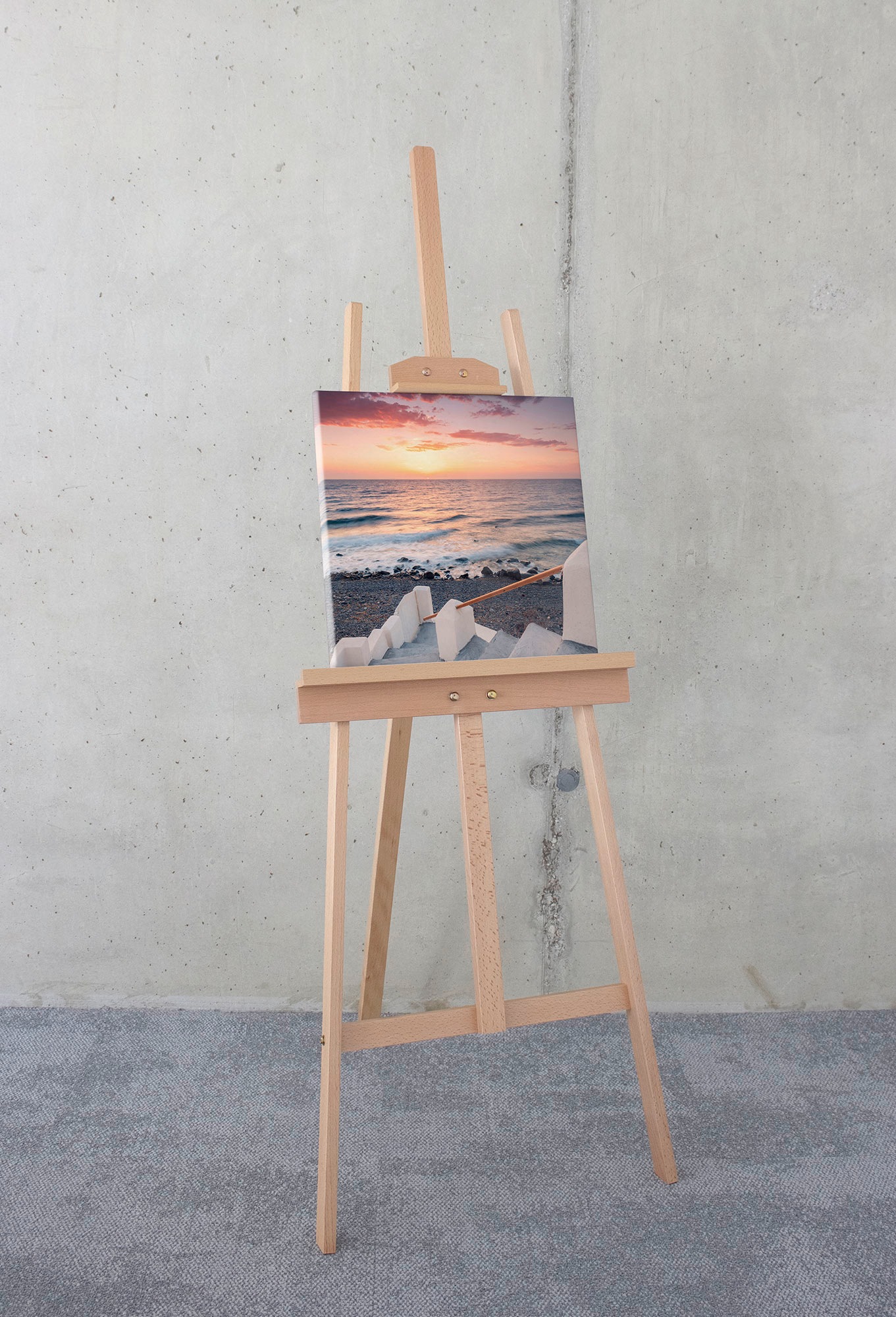 Komar Leinwandbild »Greece Gateway - Größe 40 x 40 cm«, Baum-Blätter-Natur-Berge-Blumen-Foto-Jahreszeiten-Landschaft-Meer-Strand-Palmen, (Packung, 1 St.), Keilrahmenbild mi Echtholzrahmen