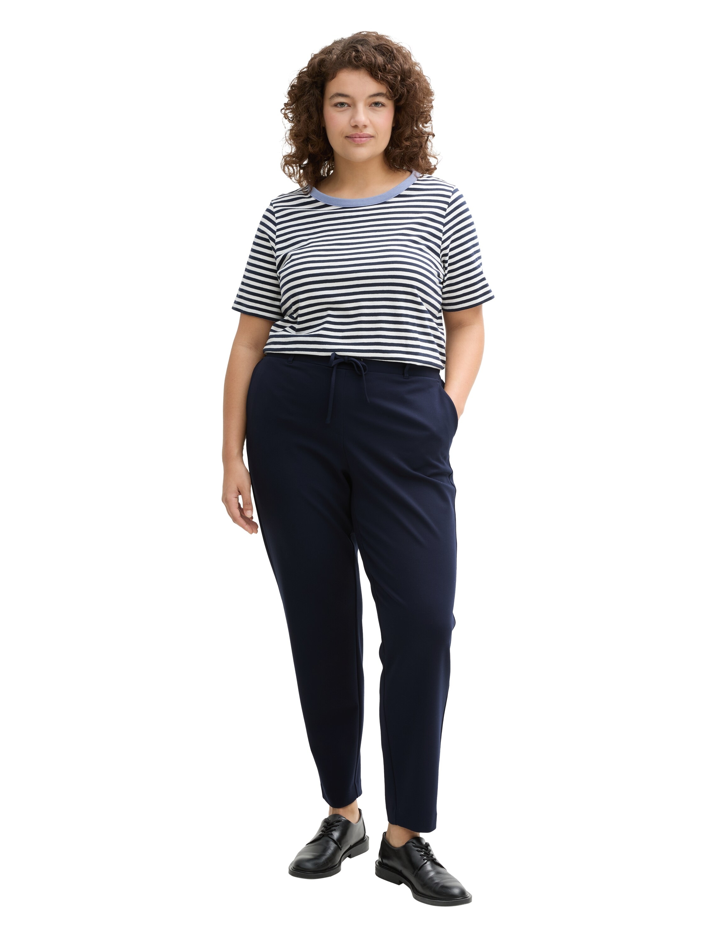 TOM TAILOR PLUS Jerseyhose, mit Stretch, auch in großen Größen