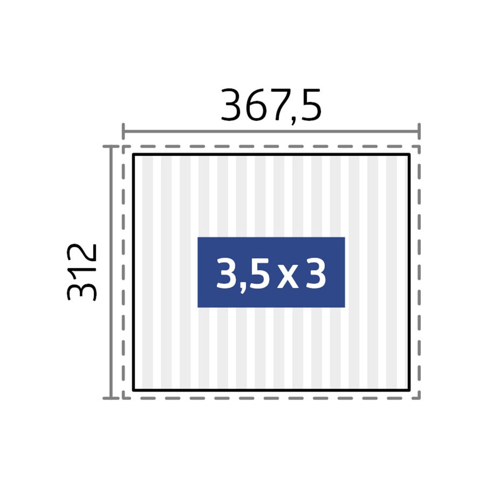 Biohort Pergola »3,5x3 m, verschiedene Farben« 367,5x312x264 cm, ausgezeichnet mit dem Red Dot Design Award